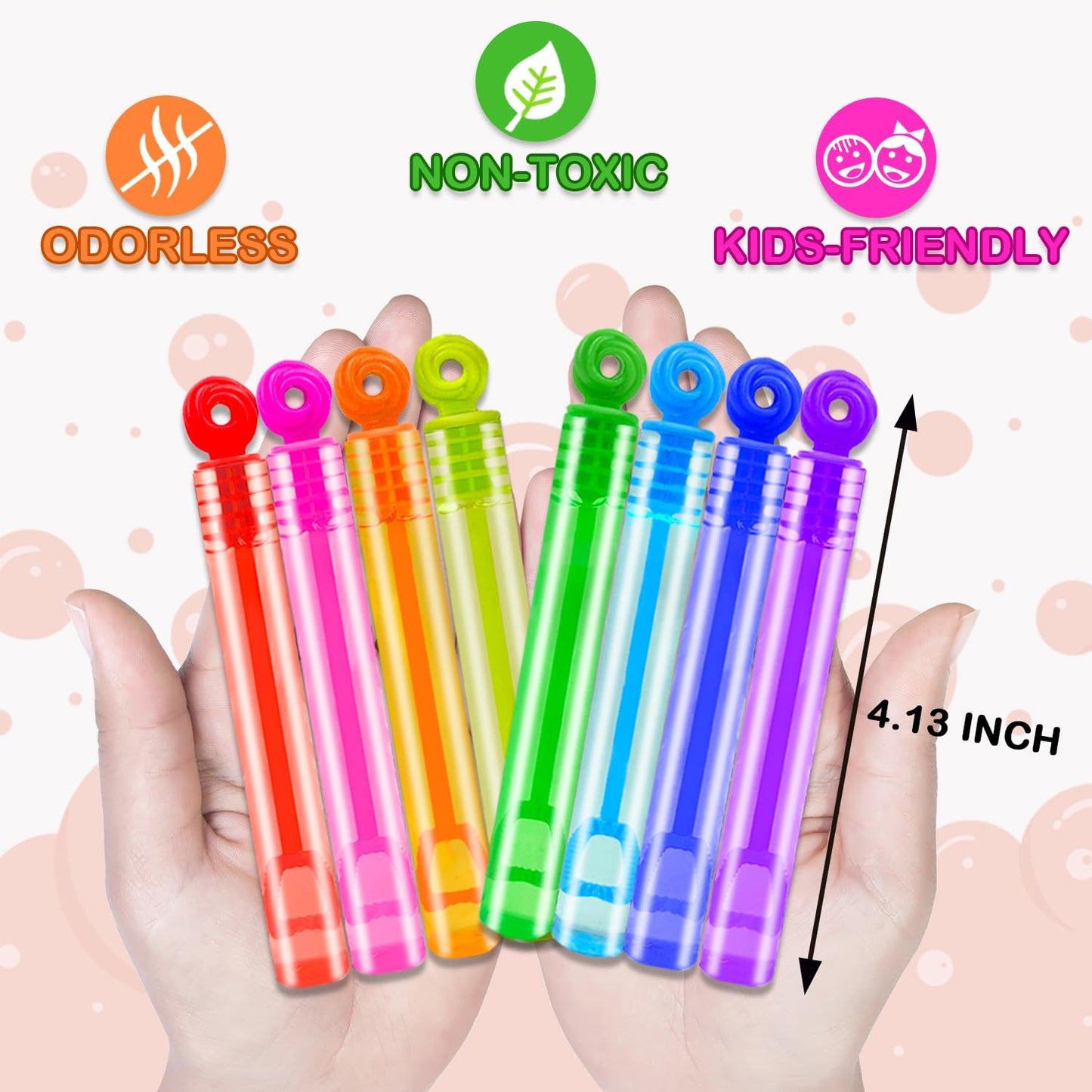 Leetous Neon Mini Bubbles – 100 Pack Party Favors for Kids