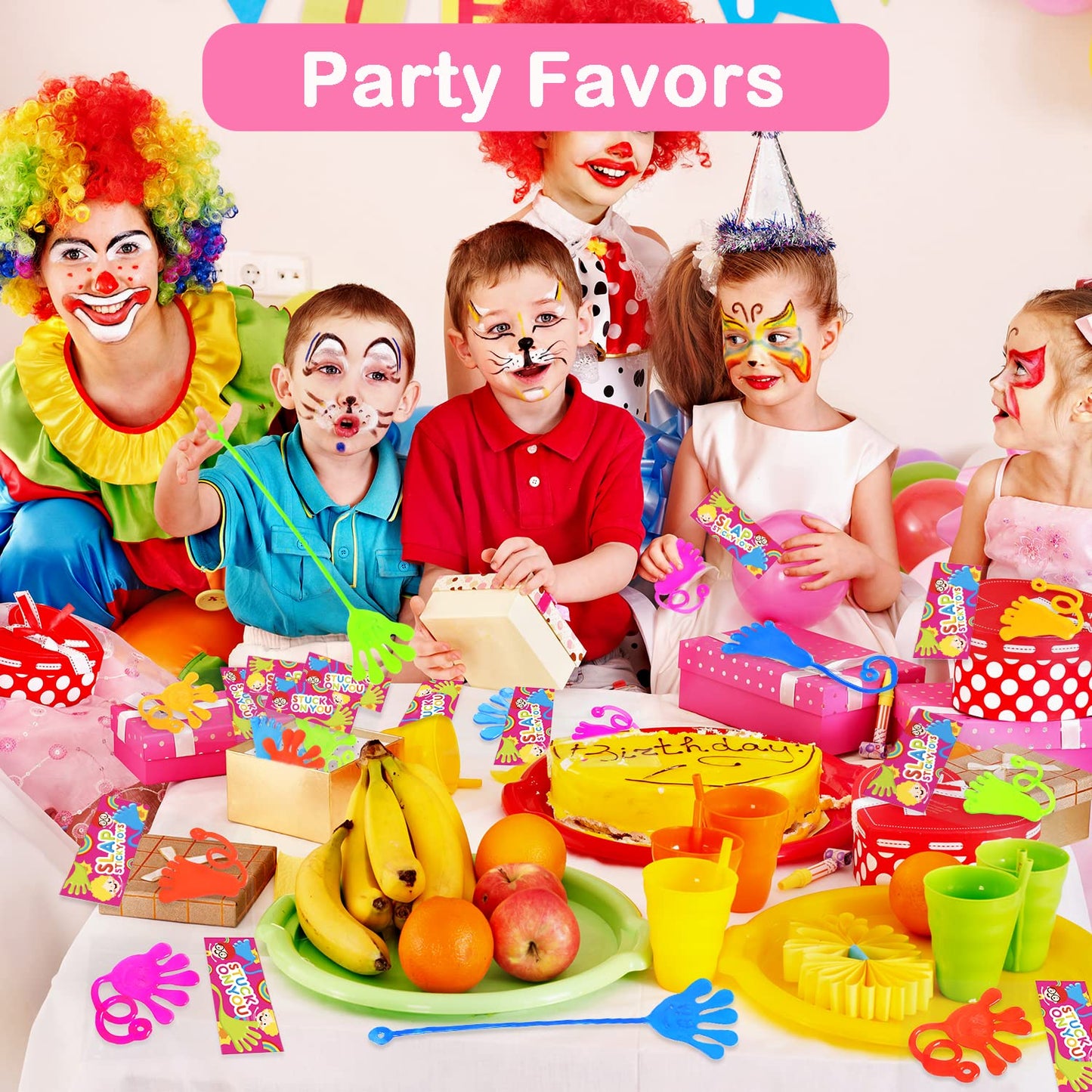 Leetous 200-Pack Sticky Hands & Feet Party Favors – Non-Candy Kids Prizes