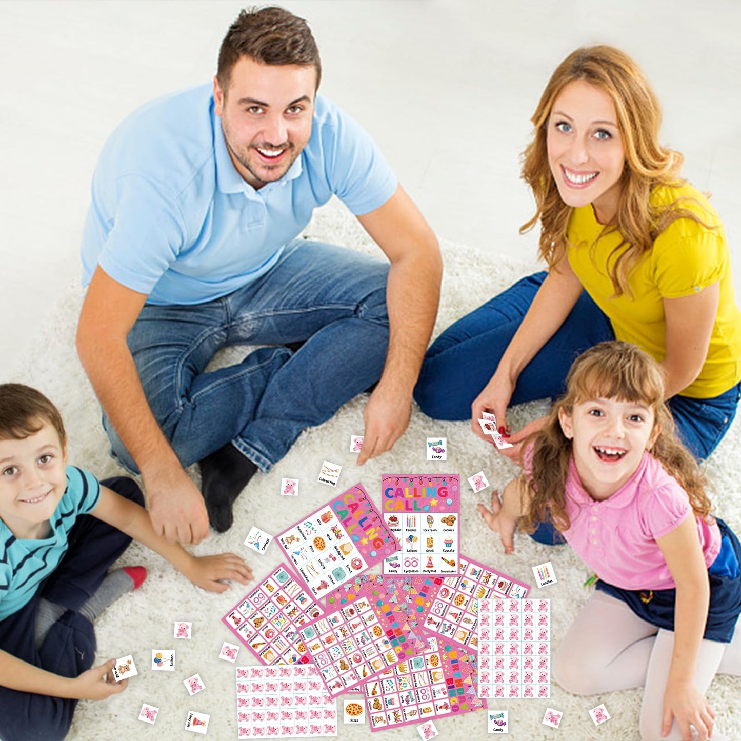 Leezead Birthday Bingo Game – 24-Player Party Cards for Kids, Adults & Classrooms