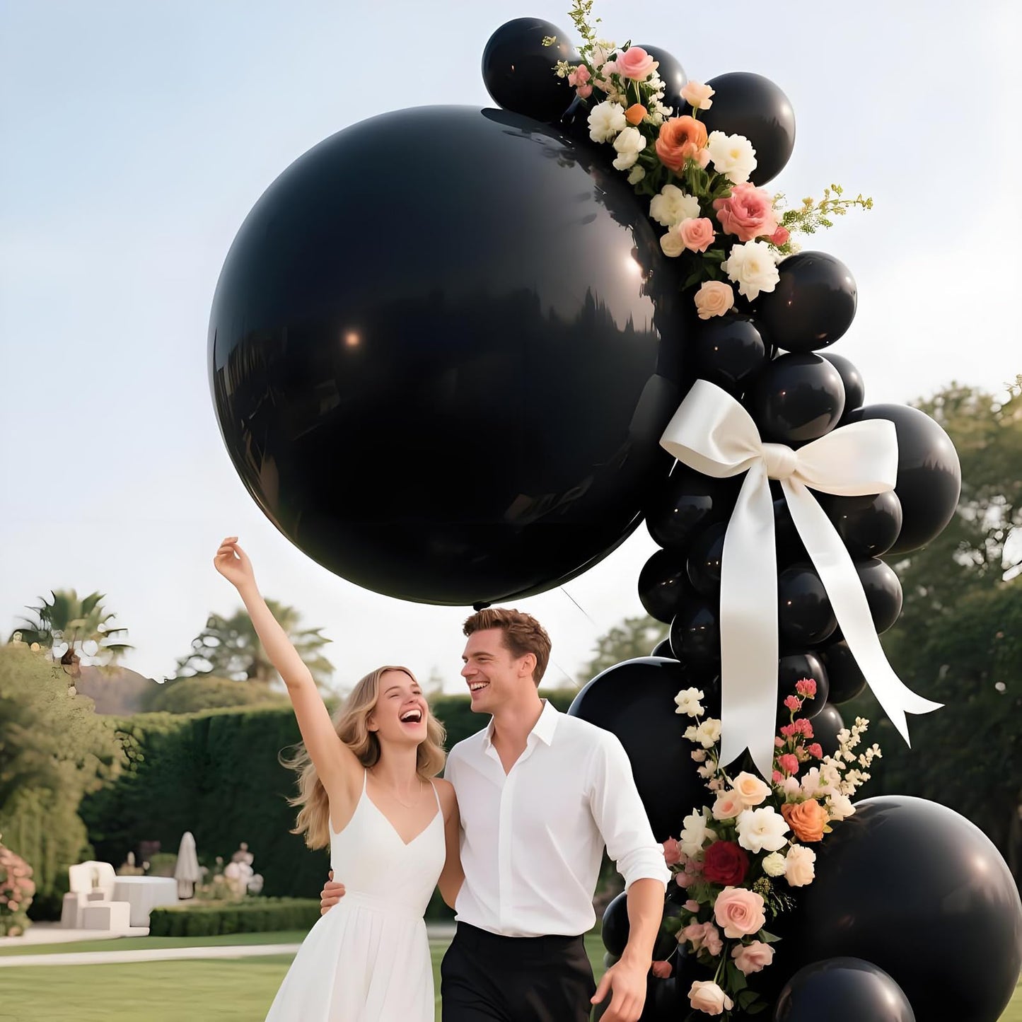 LEEZZIZZ 36 Inch Giant Balloons – 9 Jumbo Latex Balloons Bulk for Parties and Events