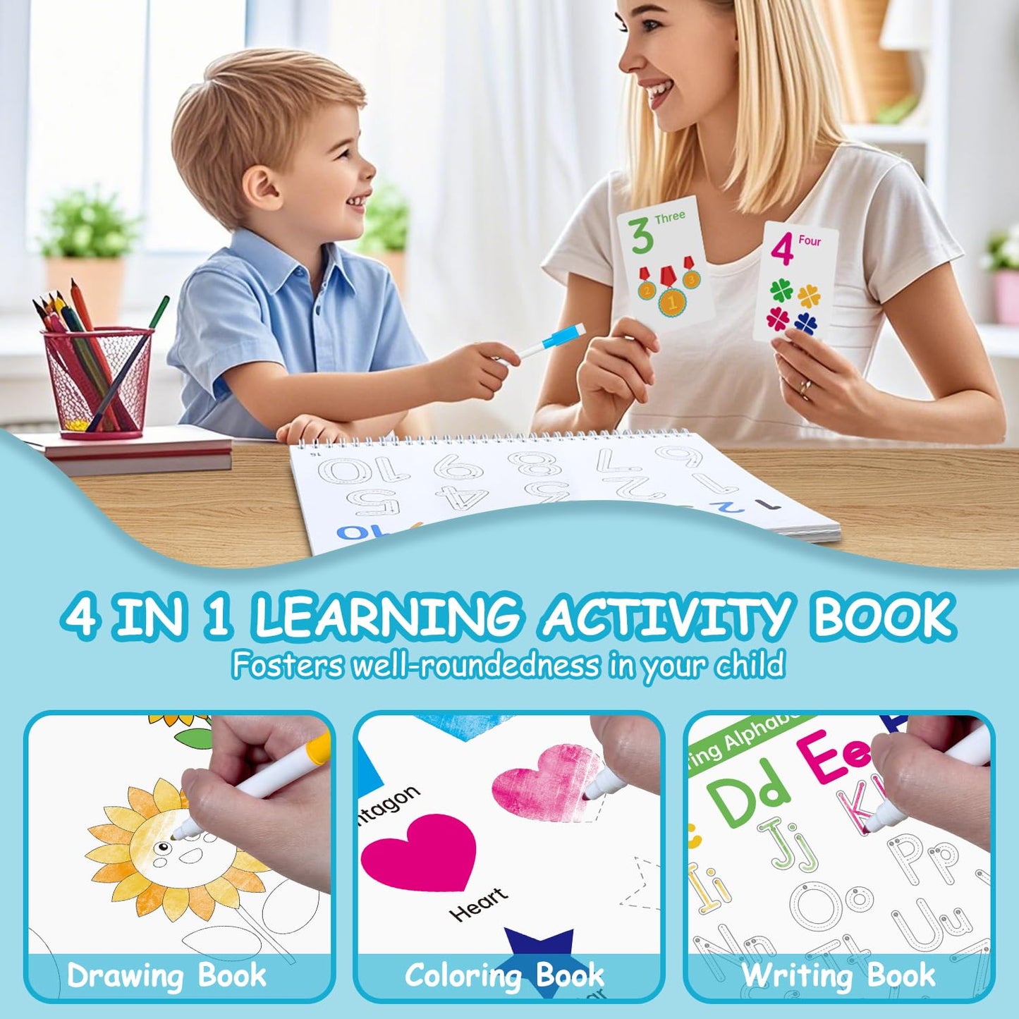 LeftBC Busy Book for Toddlers by Justification – 36 Themed Preschool Activities