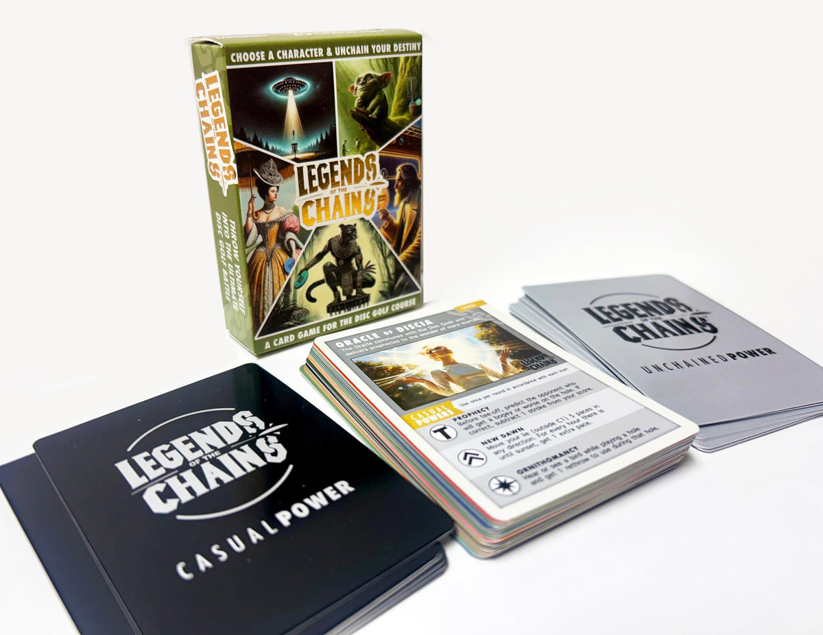 Legends of the Chains: On-Course Disc Golf Card Game – Choose a Character & Unchain Your Destiny