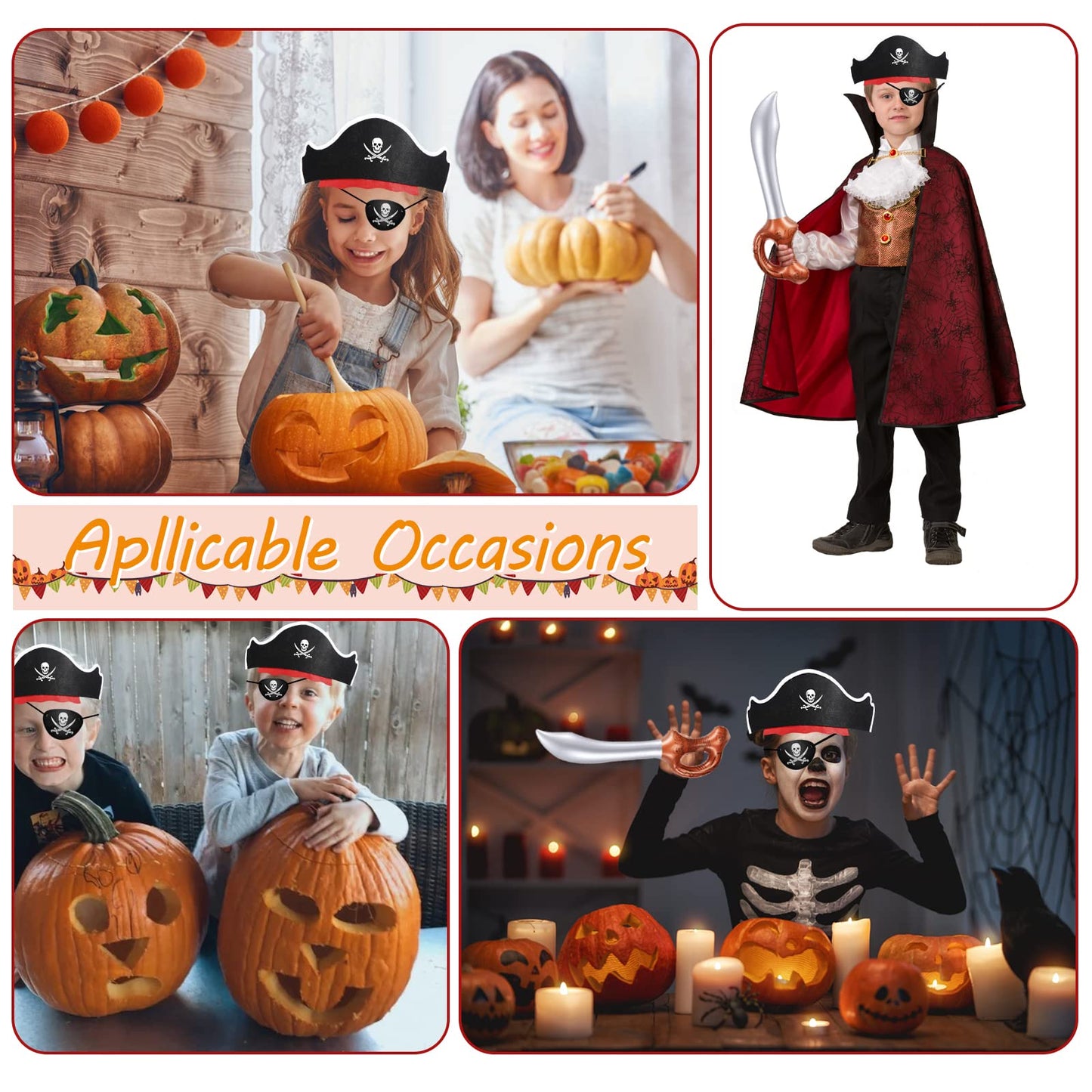 Legigo 18 Pcs Funny Pirate Party Set – Hats, Eye Patches & Inflatable Swords