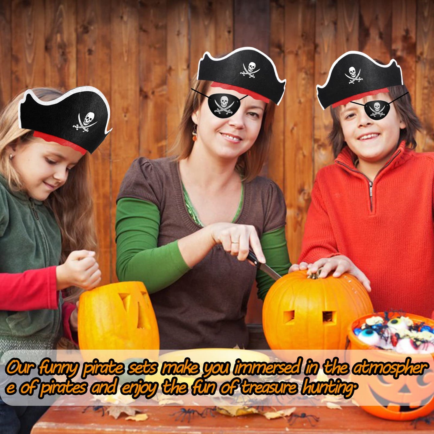 Legigo 18 Pcs Funny Pirate Party Set – Hats, Eye Patches & Inflatable Swords