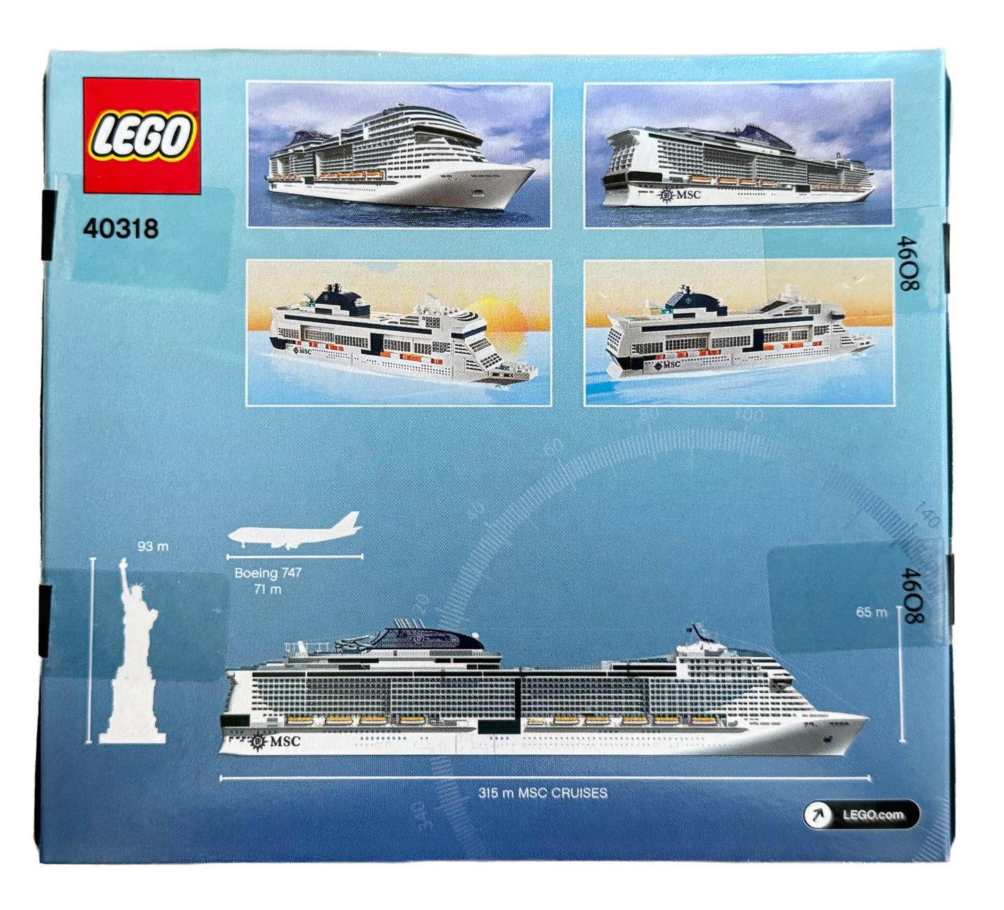 LEGO 40318 MSC Cruises Cruise Ship | Buildable LEGO Set for Kids and Collectors