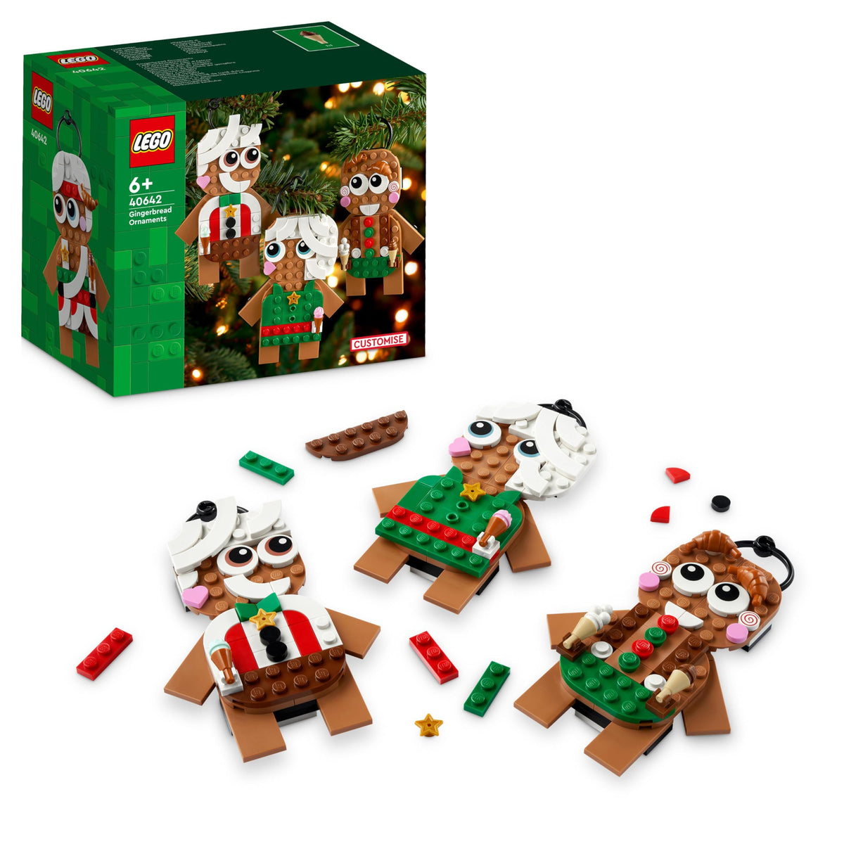 LEGO 40642 Iconic Gingerbread Men – 3 Buildable Figures for Festive Decor