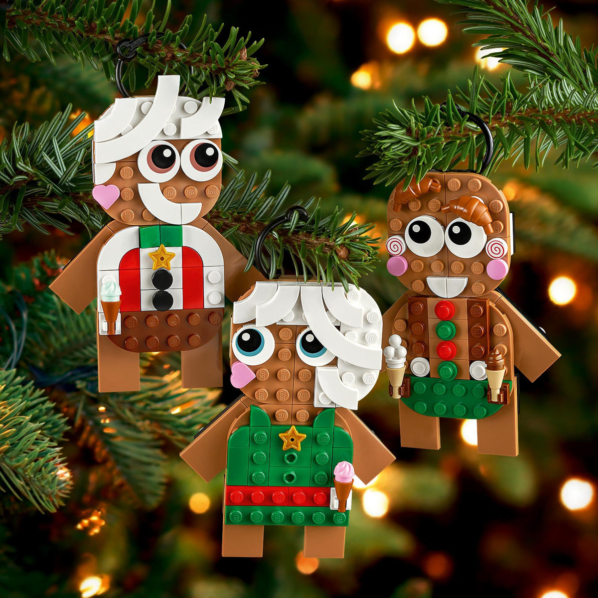 LEGO 40642 Iconic Gingerbread Men – 3 Buildable Figures for Festive Decor