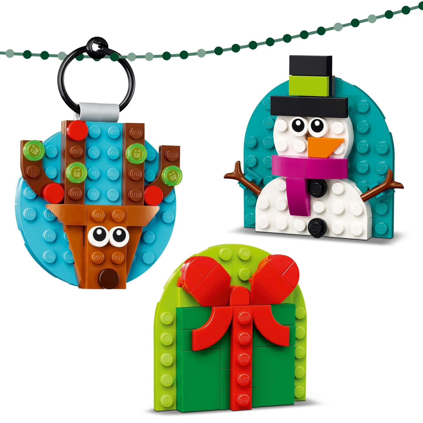 LEGO 40744 Christmas Ornaments Selection – 4 Buildable Tree Decorations for Kids 6+
