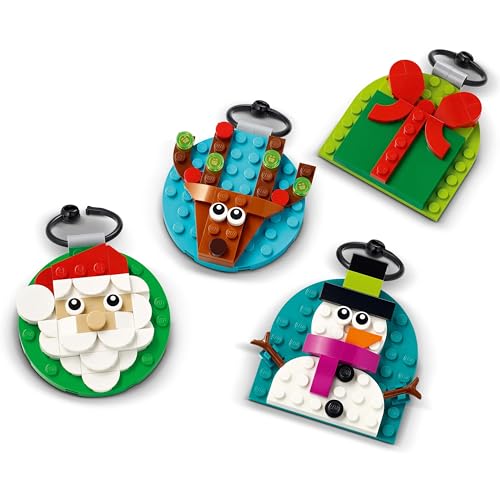 LEGO 40744 Christmas Ornaments Selection – 4 Buildable Tree Decorations for Kids 6+