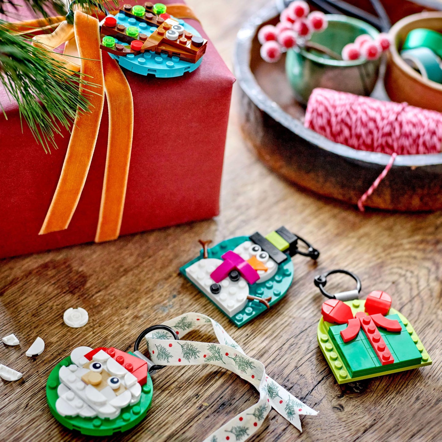 LEGO 40744 Christmas Ornaments Selection – 4 Buildable Tree Decorations for Kids 6+