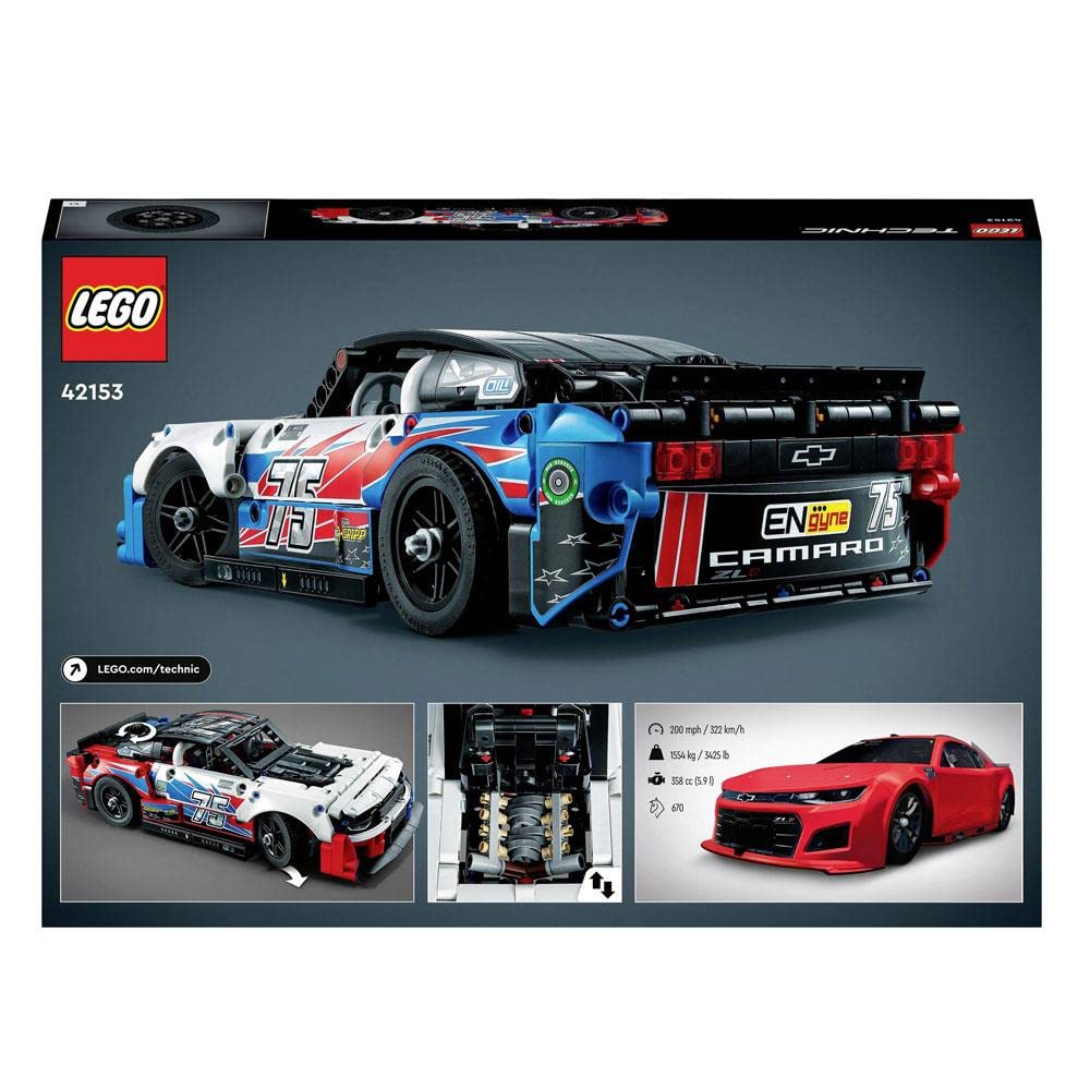 LEGO Technic NASCAR Camaro ZL1 (42153) | Buildable Racing Car Model Kit