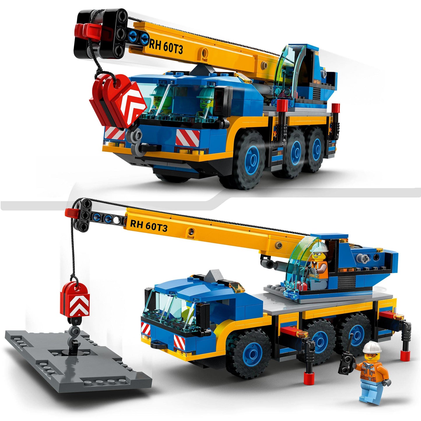 LEGO City 60324 Off-Road Crane: Buildable Crane Truck Toy for 7+ | Road Plate & Minifigs