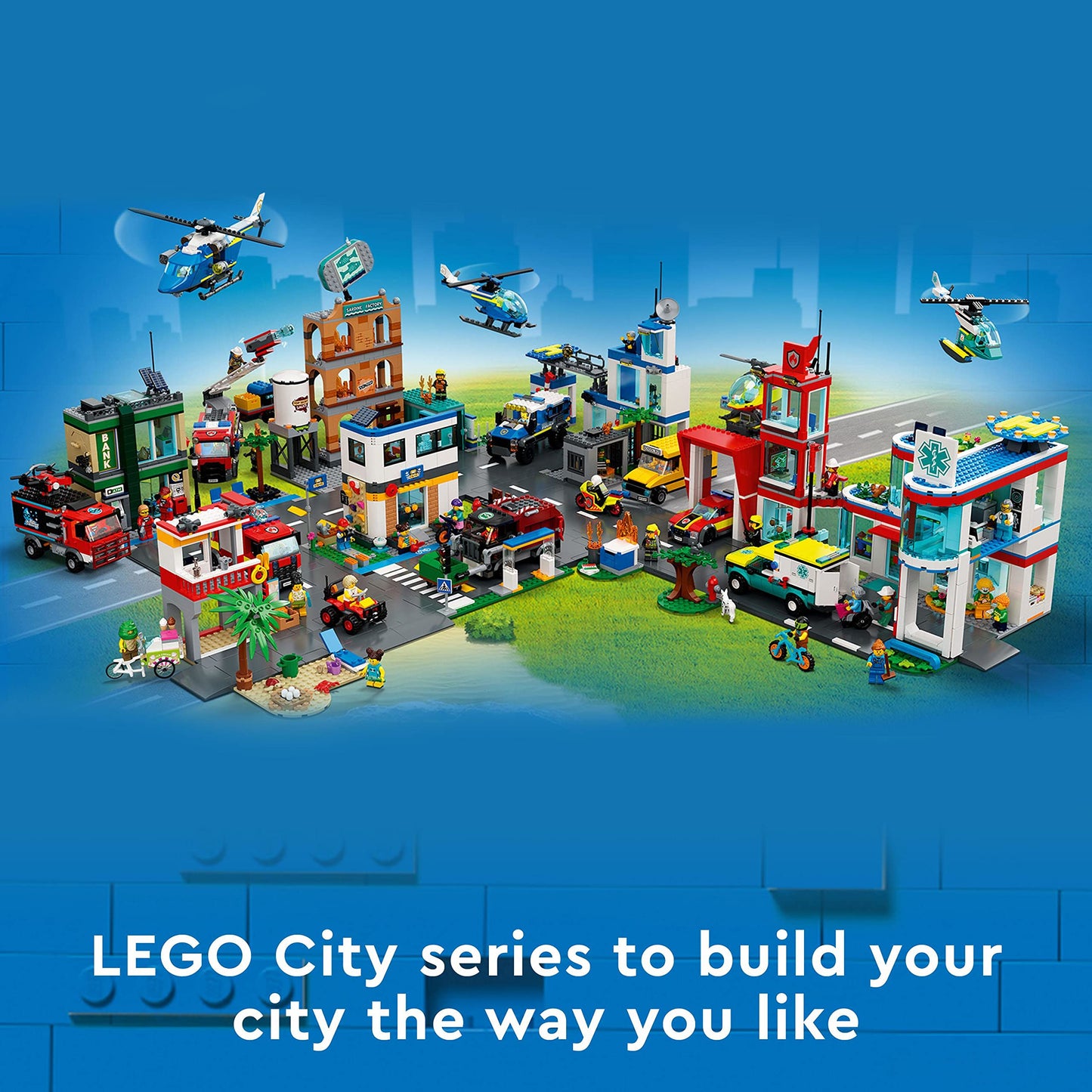LEGO City 60324 Off-Road Crane: Buildable Crane Truck Toy for 7+ | Road Plate & Minifigs