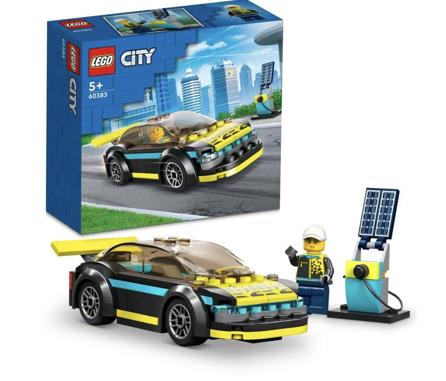 LEGO City Electric Sports Car 60383 – Build & Race Toy for Kids Aged 5+