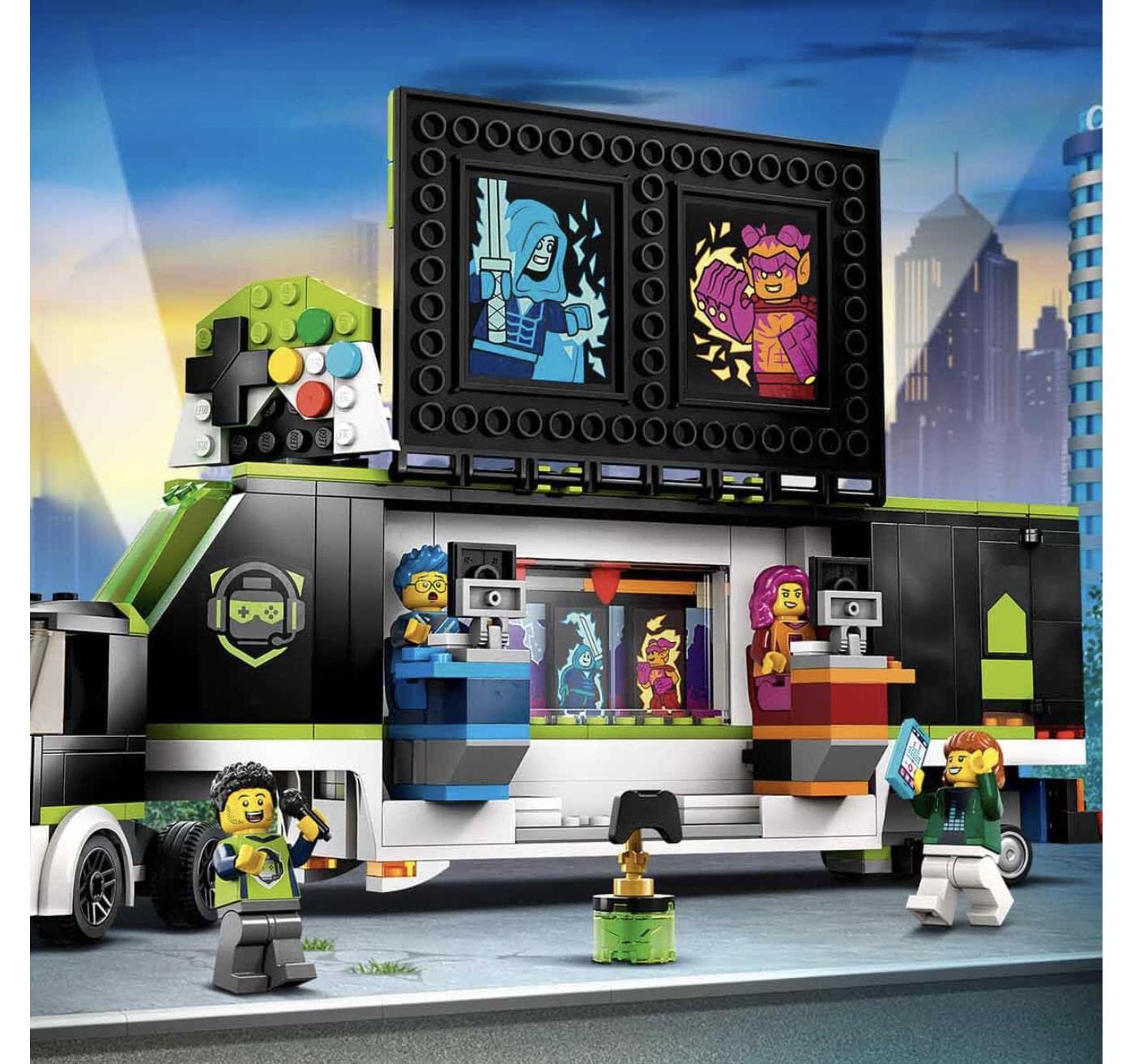 LEGO City 60388 Video Game Tournament Truck – Esports Vehicle Toy for Ages 7+