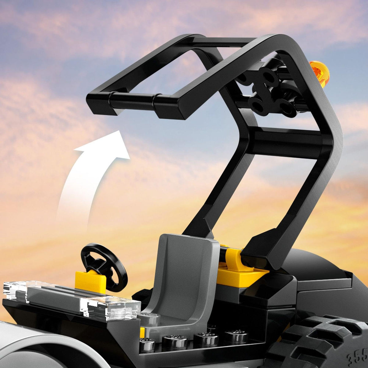 LEGO 60401 City Road Roller – Coarse Tyres, Driver Cabin & Minifigure