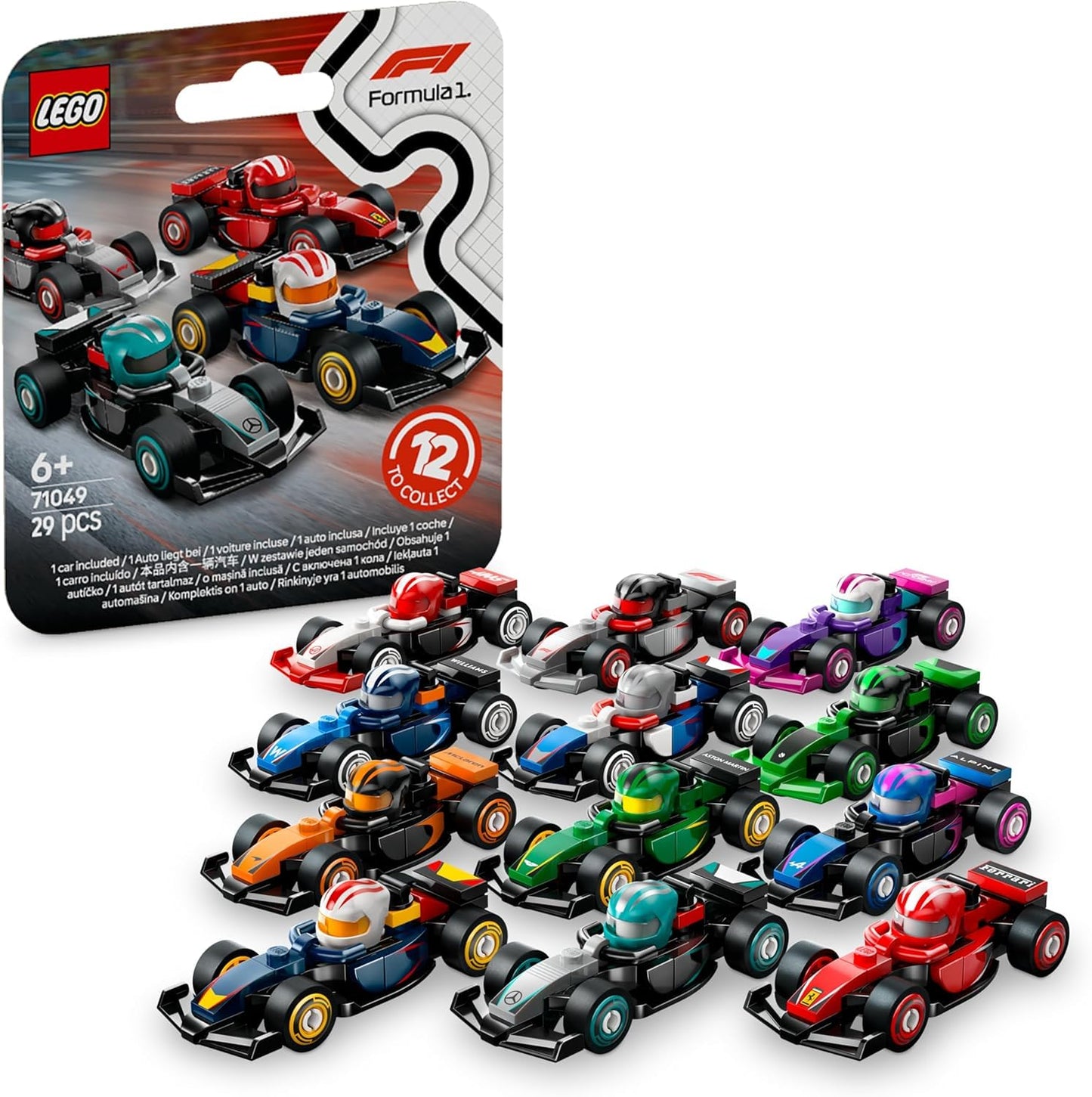 LEGO 71049 F1 Cars – Random Collectible Race Car (1 Pack) – New