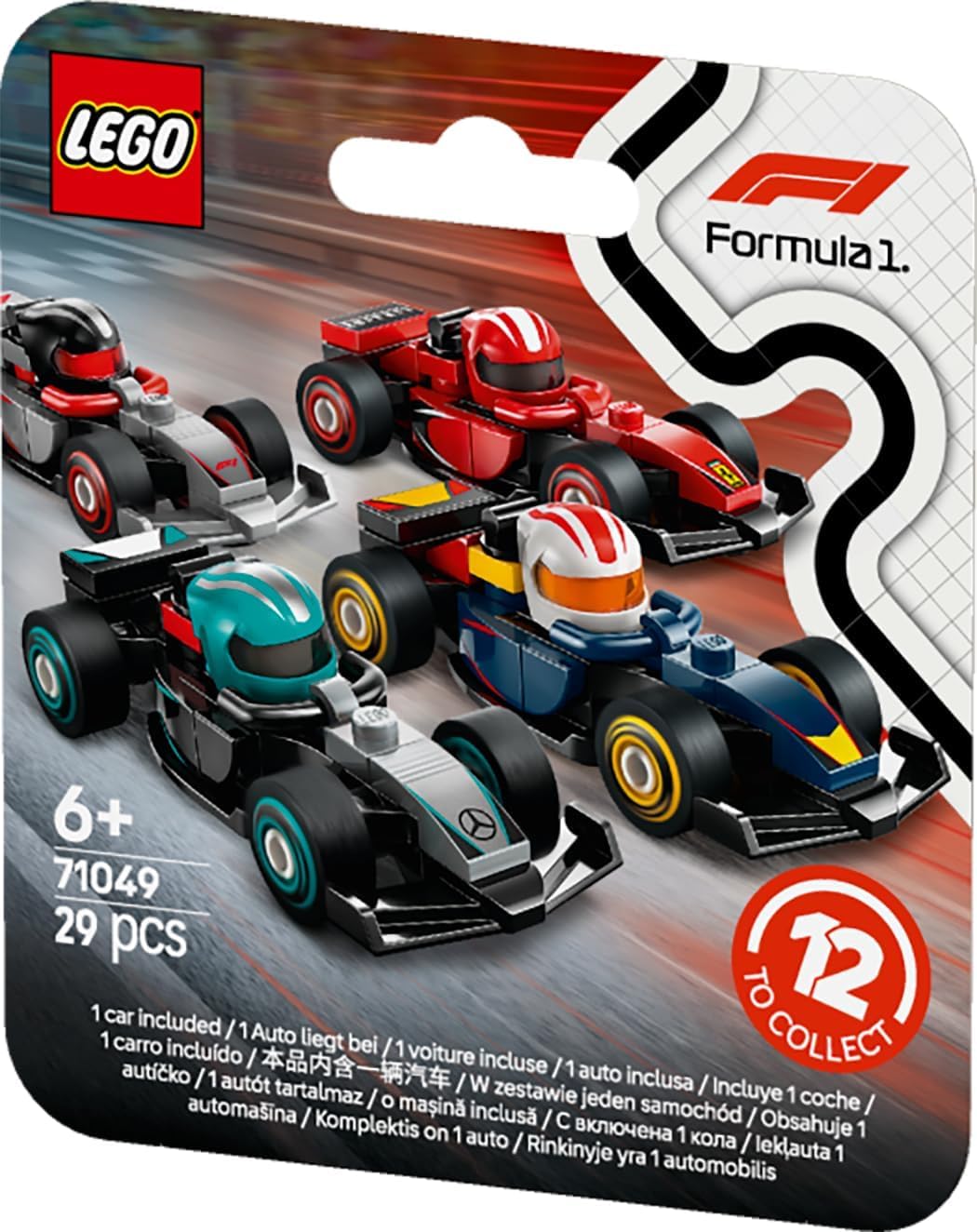 LEGO 71049 F1 Cars – Random Collectible Race Car (1 Pack) – New