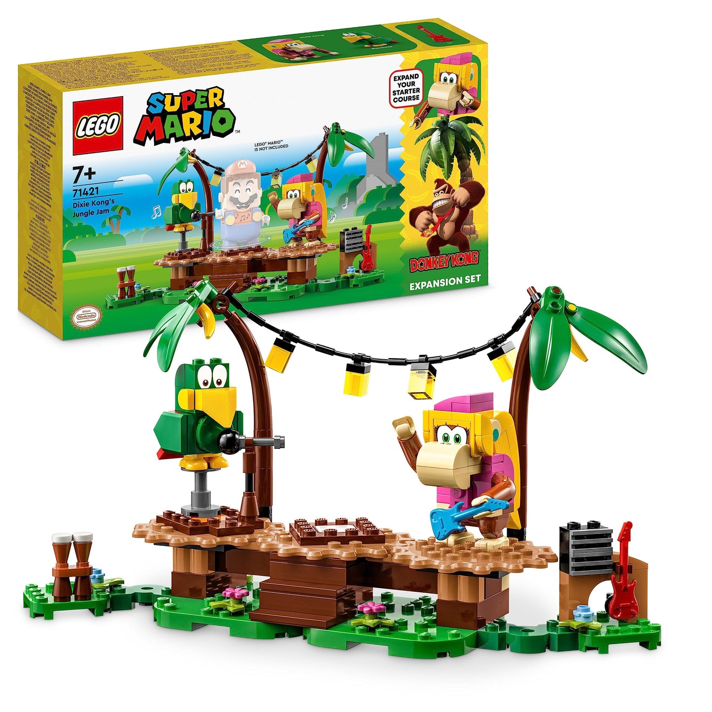 LEGO 71421 Super Mario Expansion Set: Jaleo in the Jungle with Dixie Kong & Squawks