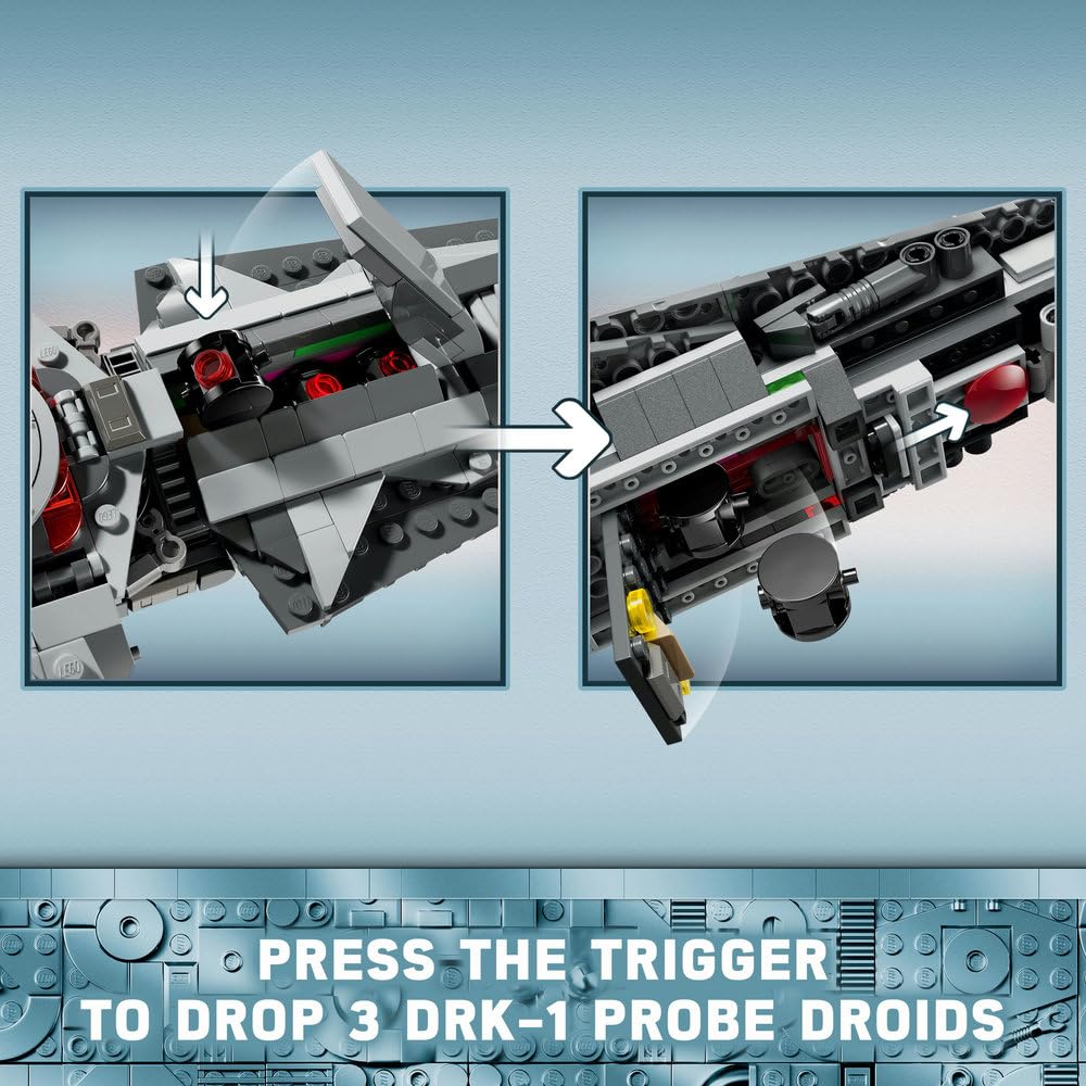 LEGO 75383 Darth Maul Sith Infiltrator – 640-Piece Spacecraft Building Toy for Kids 9+