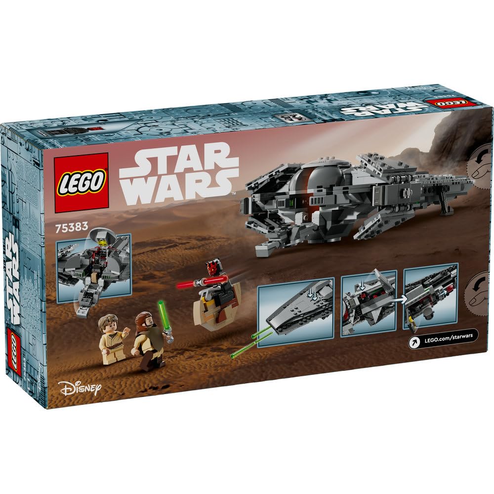 LEGO 75383 Darth Maul Sith Infiltrator – 640-Piece Spacecraft Building Toy for Kids 9+