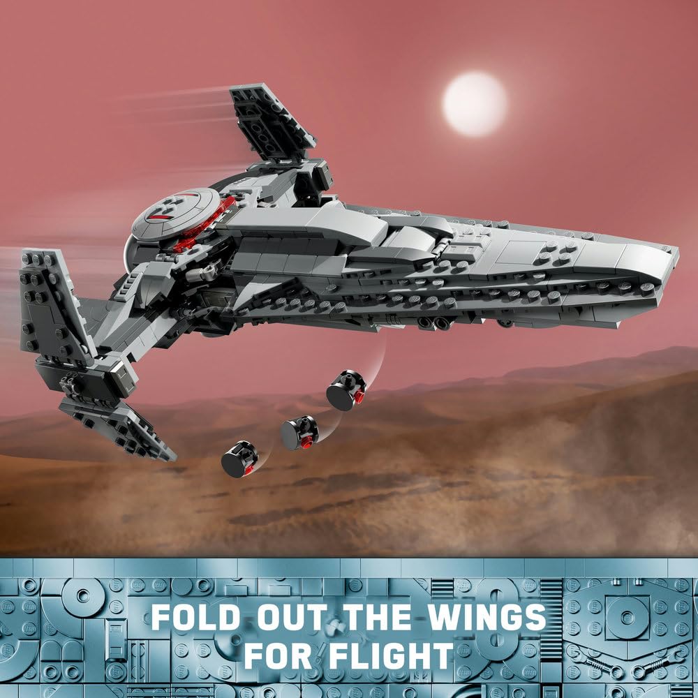 LEGO 75383 Darth Maul Sith Infiltrator – 640-Piece Spacecraft Building Toy for Kids 9+