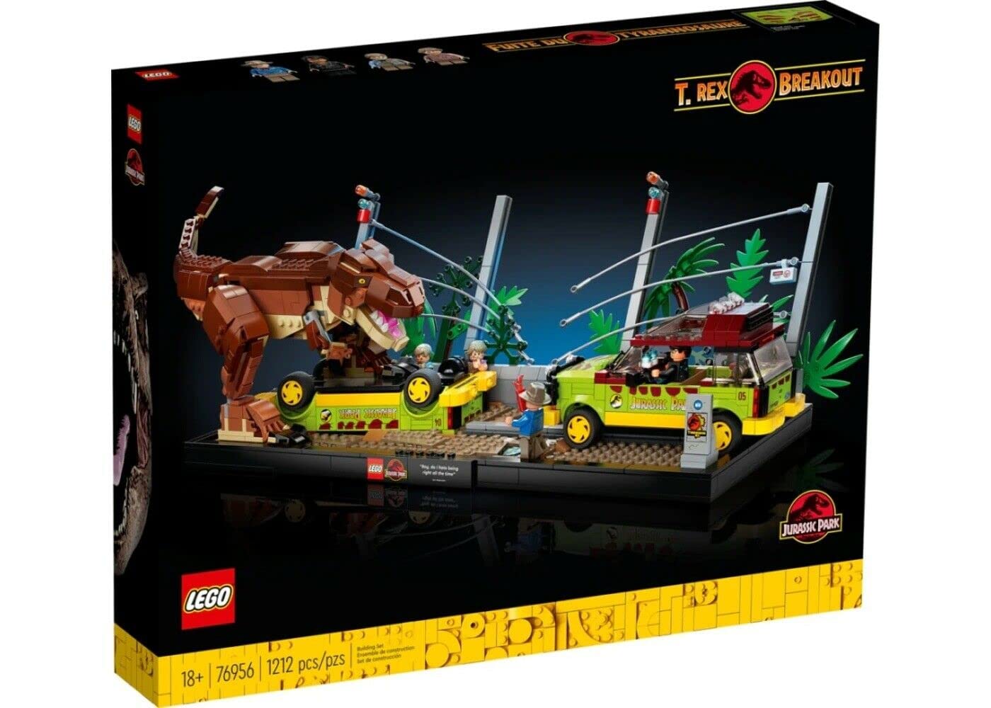 LEGO 76956 Jurassic Park T. rex Breakout - Collectible Building Kit for Adults