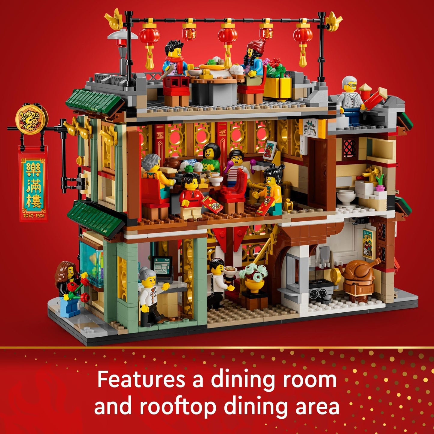 LEGO 80113 Spring Festival Family Reunion Celebration – Restaurant Playset with Kitchen & 13 Minifigures