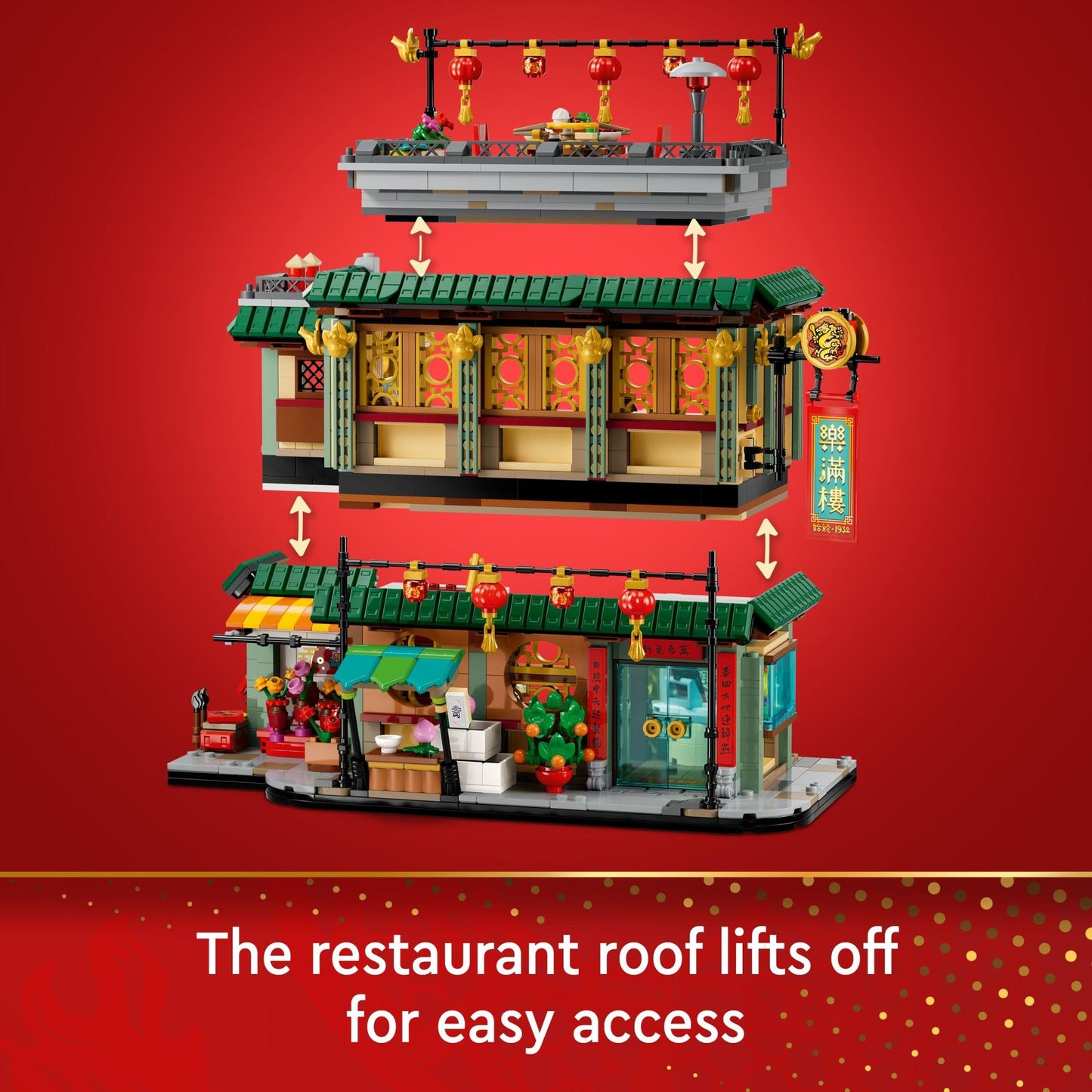 LEGO 80113 Spring Festival Family Reunion Celebration – Restaurant Playset with Kitchen & 13 Minifigures