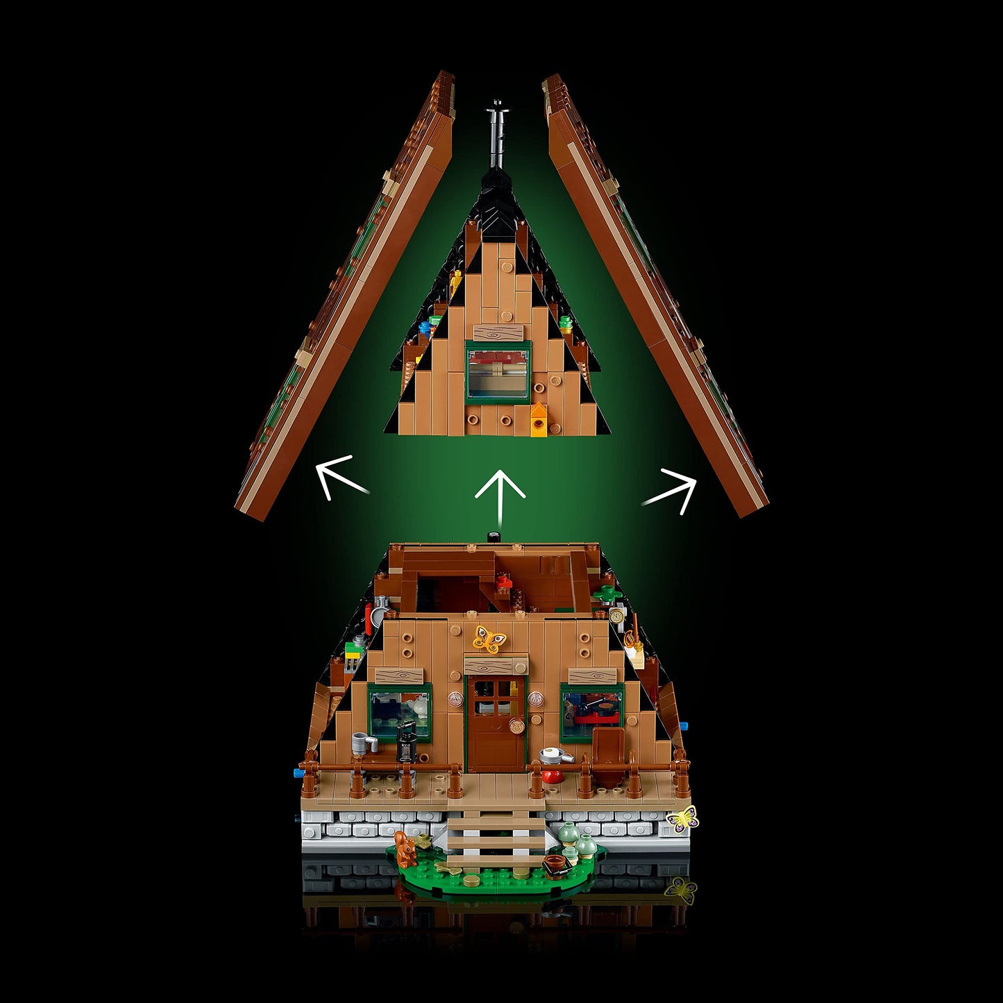 LEGO Ideas A-Frame Cabin 21338 – Detailed Miniature House Kit for Adults
