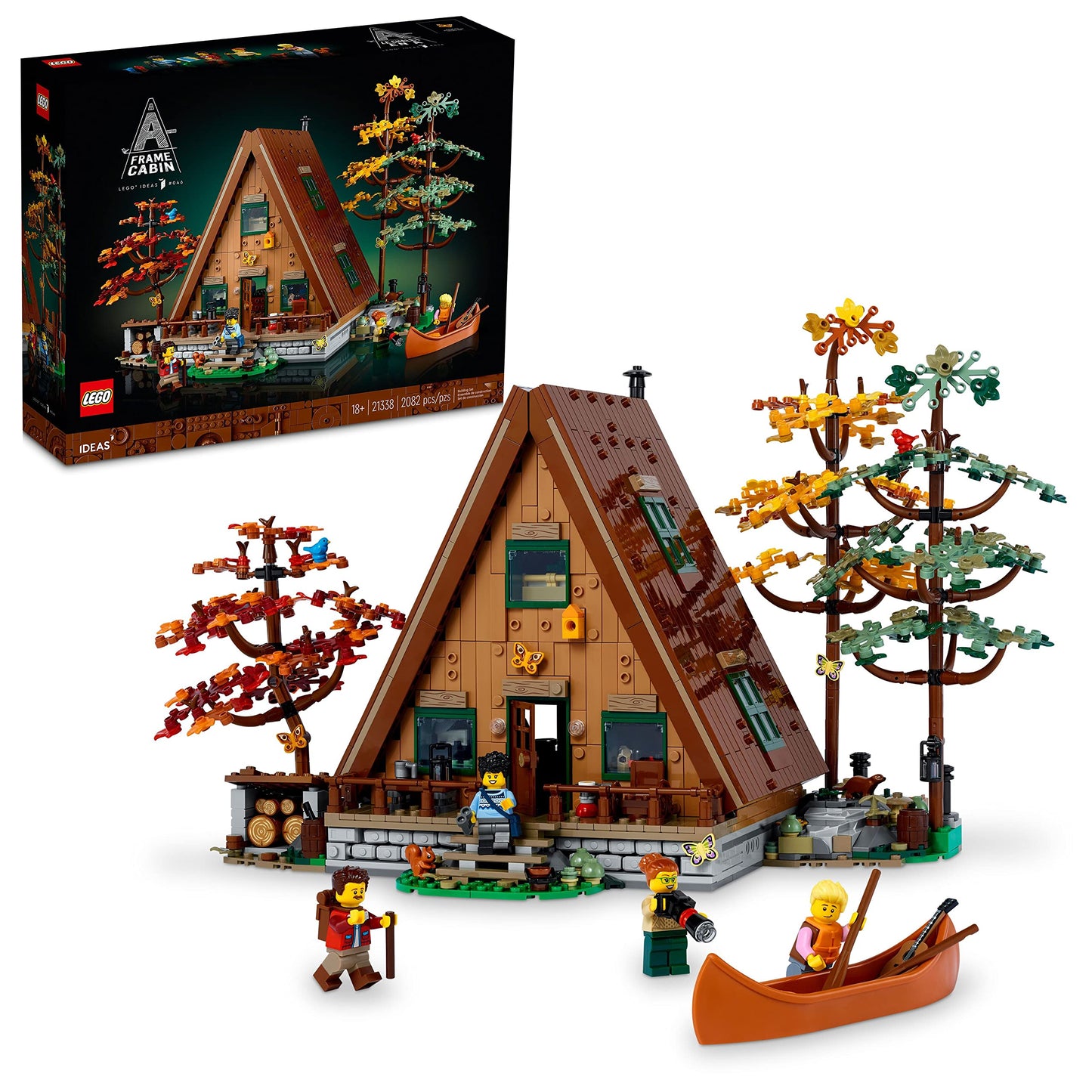 LEGO Ideas A-Frame Cabin 21338 – Detailed Miniature House Kit for Adults