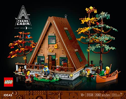LEGO Ideas A-Frame Cabin 21338 – Detailed Miniature House Kit for Adults