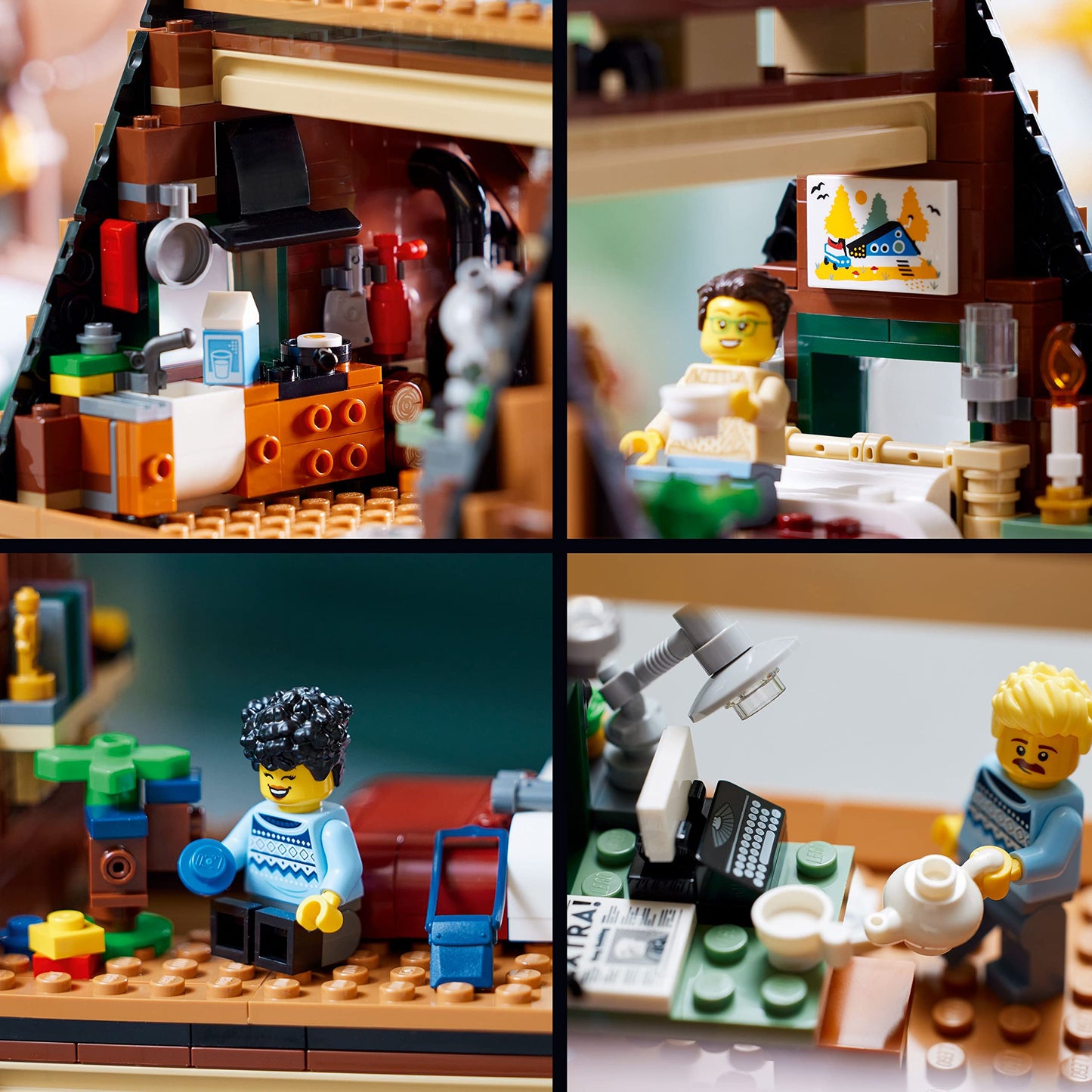 LEGO Ideas A-Frame Cabin 21338 – Detailed Miniature House Kit for Adults
