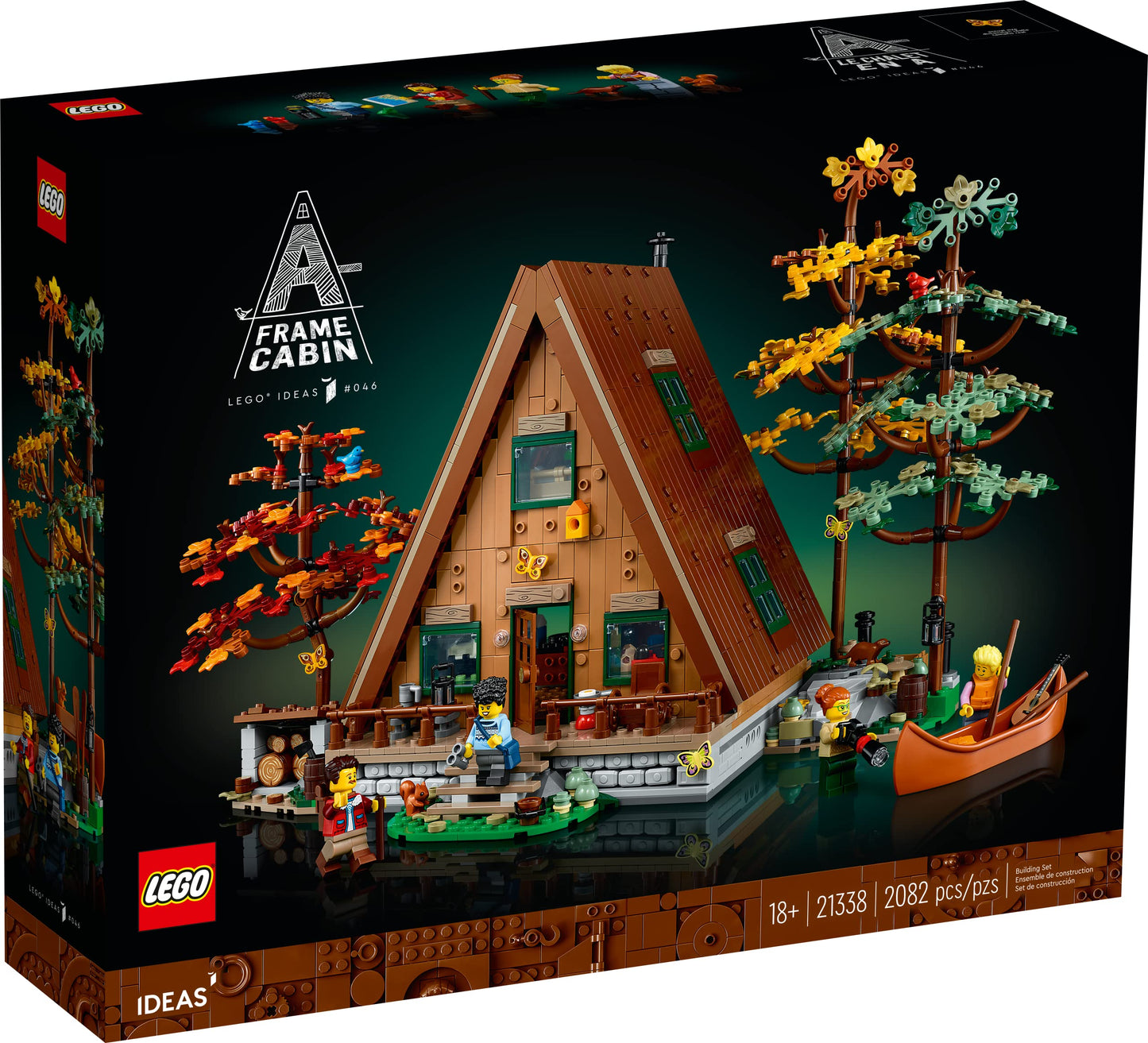 LEGO Ideas A-Frame Cabin 21338 – Detailed Miniature House Kit for Adults
