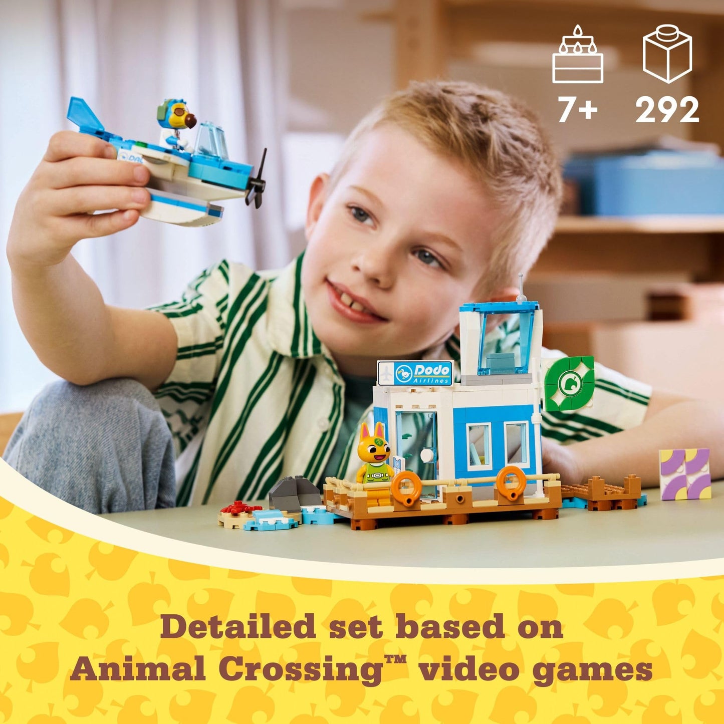 LEGO Animal Crossing Fly with Dodo Airlines Airport Playset 77051 – Seaplane Adventure for Ages 7+