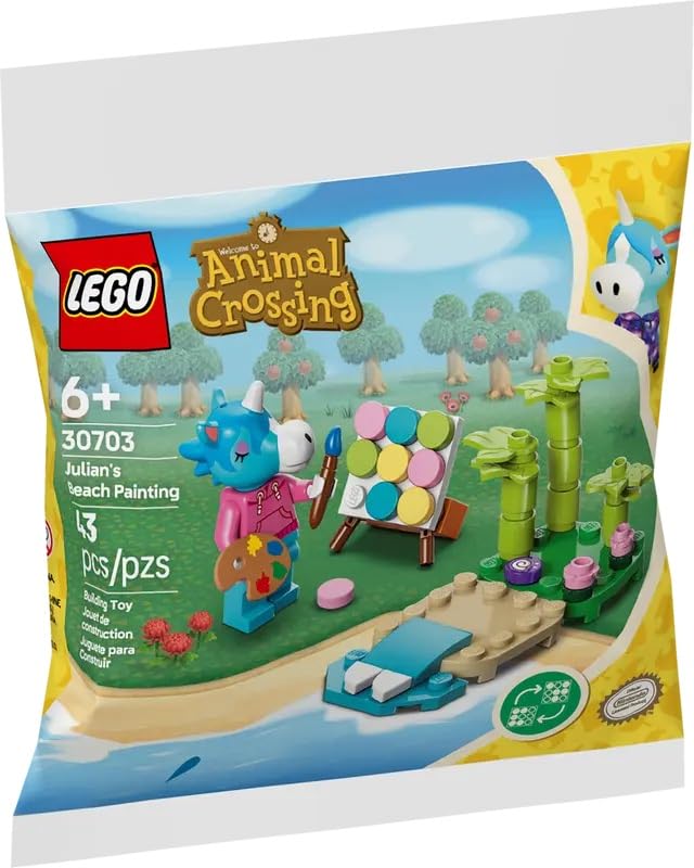 LEGO Animal Crossing Julian's Beach Painting 30703 – Creative Beach Tile Art for Ages 6+