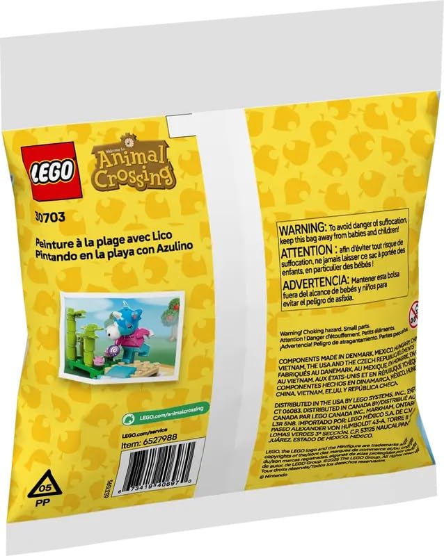 LEGO Animal Crossing Julian's Beach Painting 30703 – Creative Beach Tile Art for Ages 6+