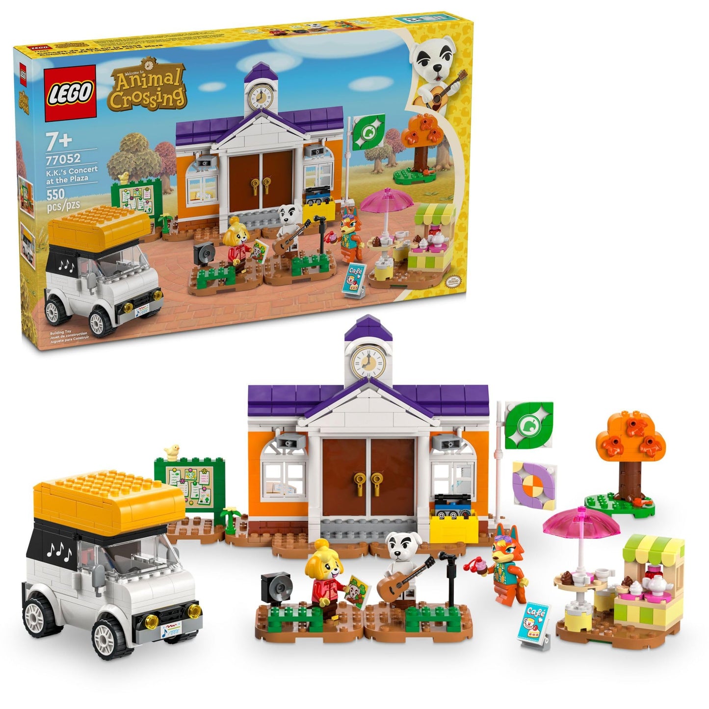 LEGO Animal Crossing K.K.'s Concert in the Plaza (77052) – 550-Piece Building Toy for Kids 7+