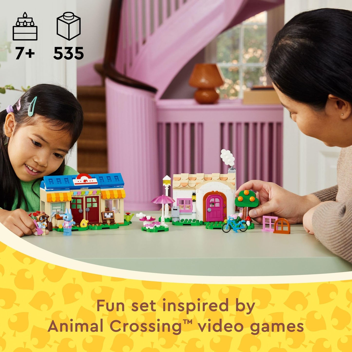 LEGO Animal Crossing Nook’s Cranny & Rosie’s House (77050) – Buildable Toy with Tom Nook & Rosie Figures