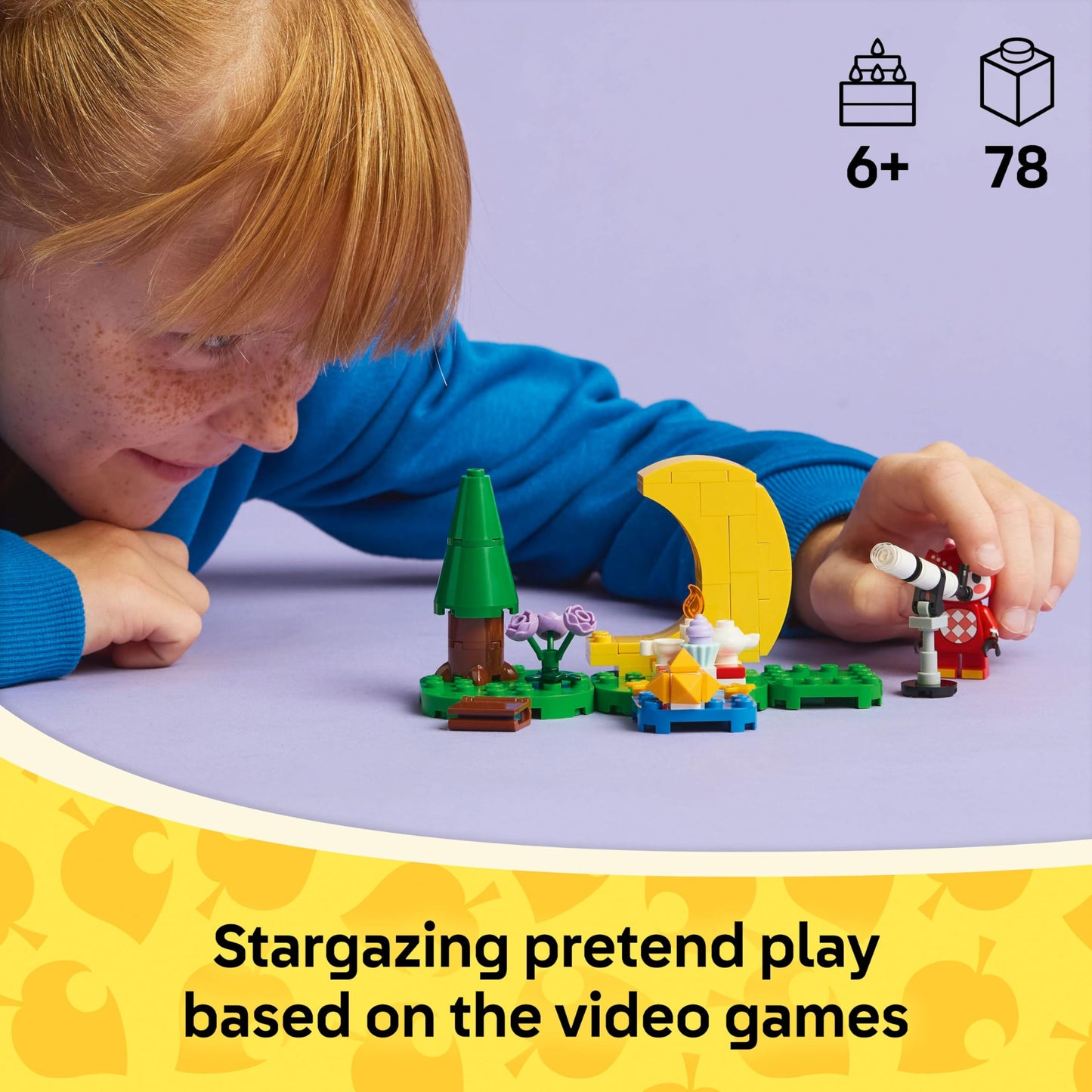 LEGO Animal Crossing Stargazing with Celeste (77053) – Creative Playset for Kids 6+