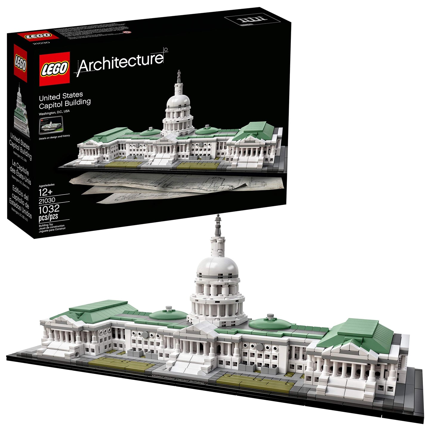 LEGO Architecture 21030 United States Capitol Building Kit – 1,032 Pieces