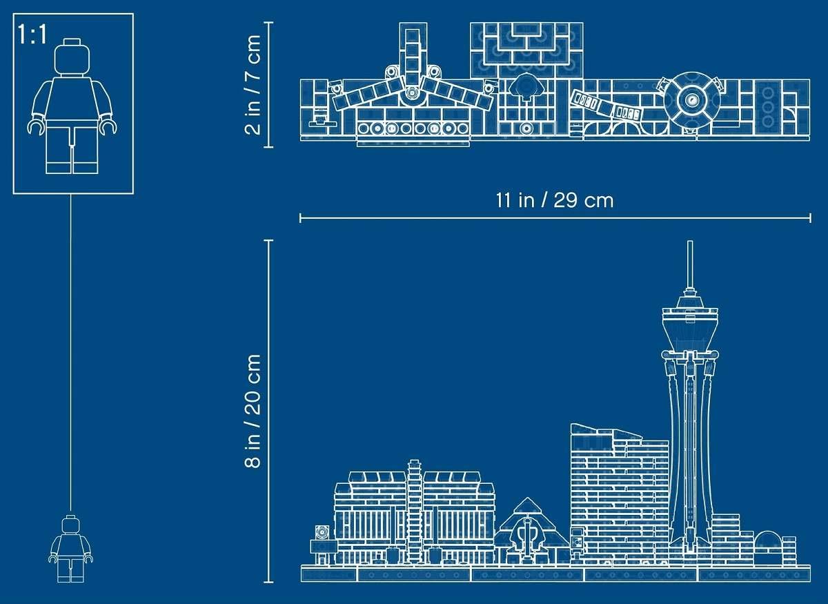 LEGO Architecture Skyline Las Vegas 21047 Building Kit – 487 Pieces