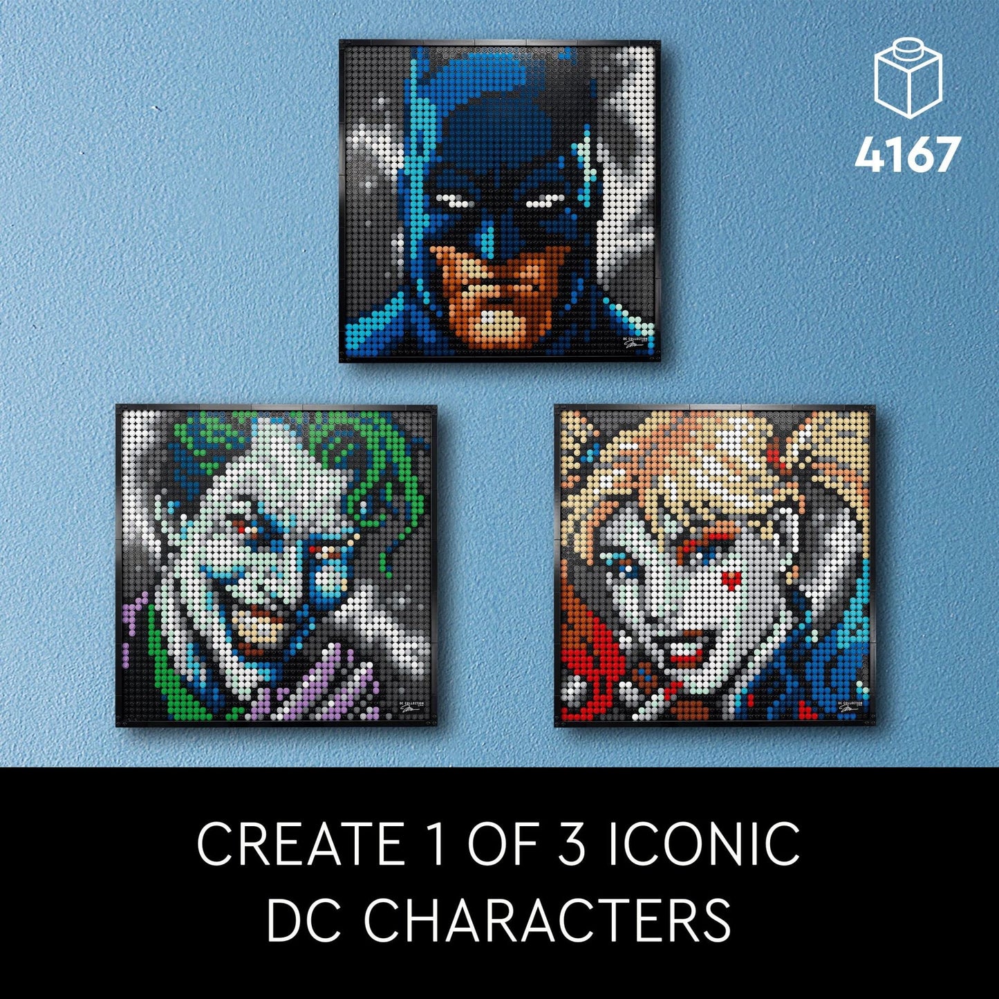 LEGO Art Jim Lee Batman Collection 31205 – DC Comics Wall Art for Adults
