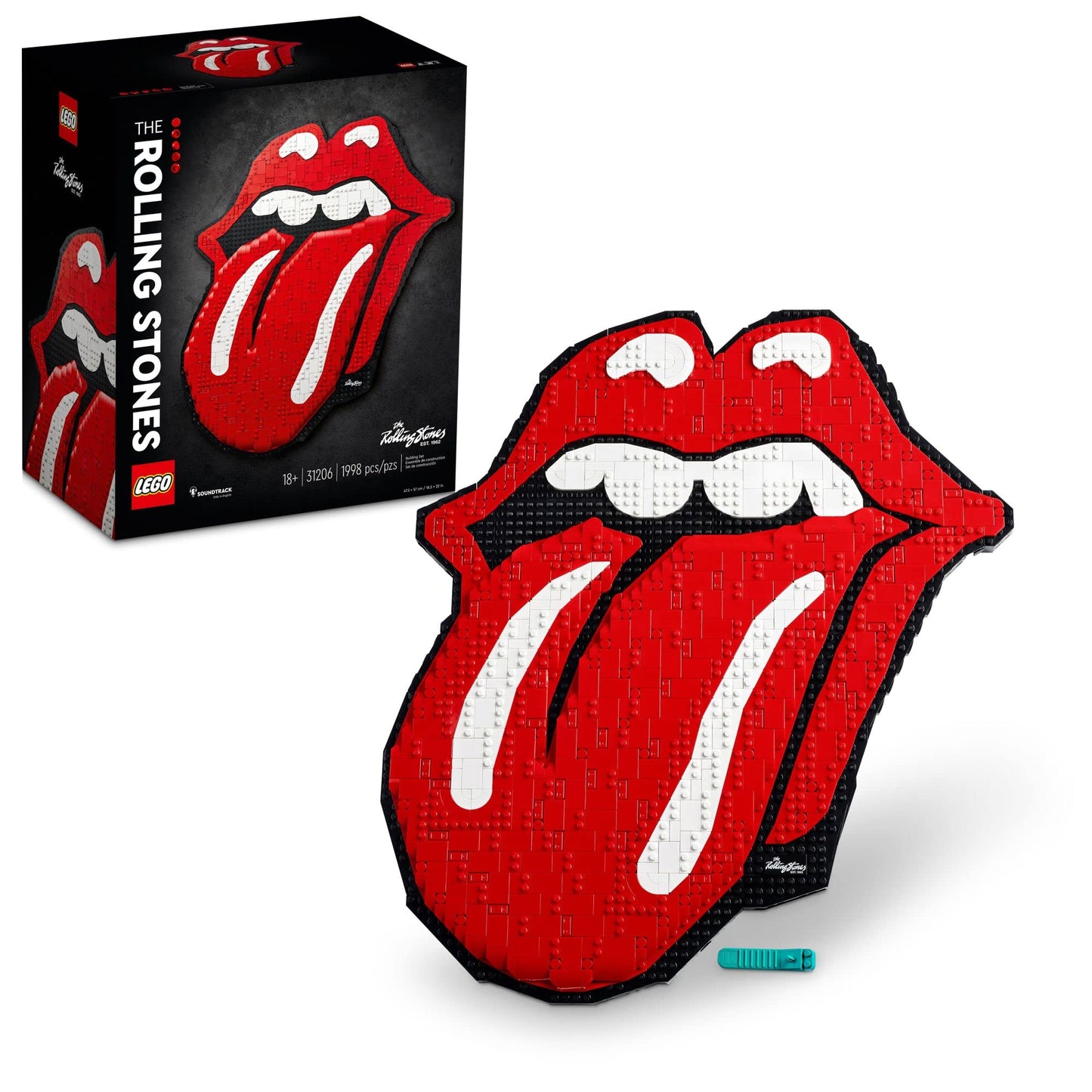 LEGO Art The Rolling Stones 31206 — 3D Wall Decor for Adults, 60th Anniversary