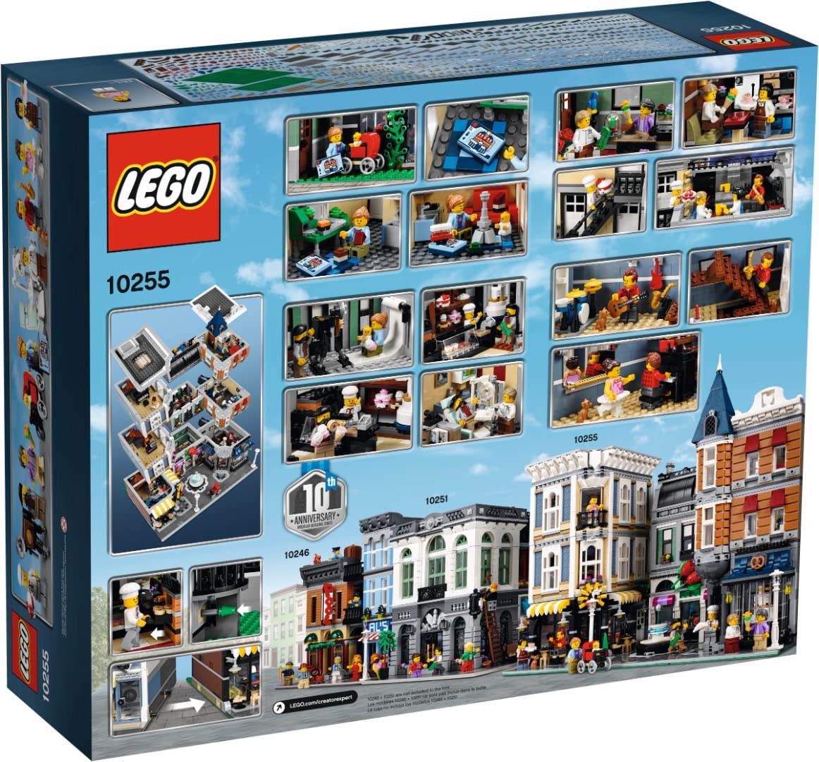 LEGO Creator Expert Assembly Square 10255 Building Kit – 4002 Pieces | Detailed Modular Town Center