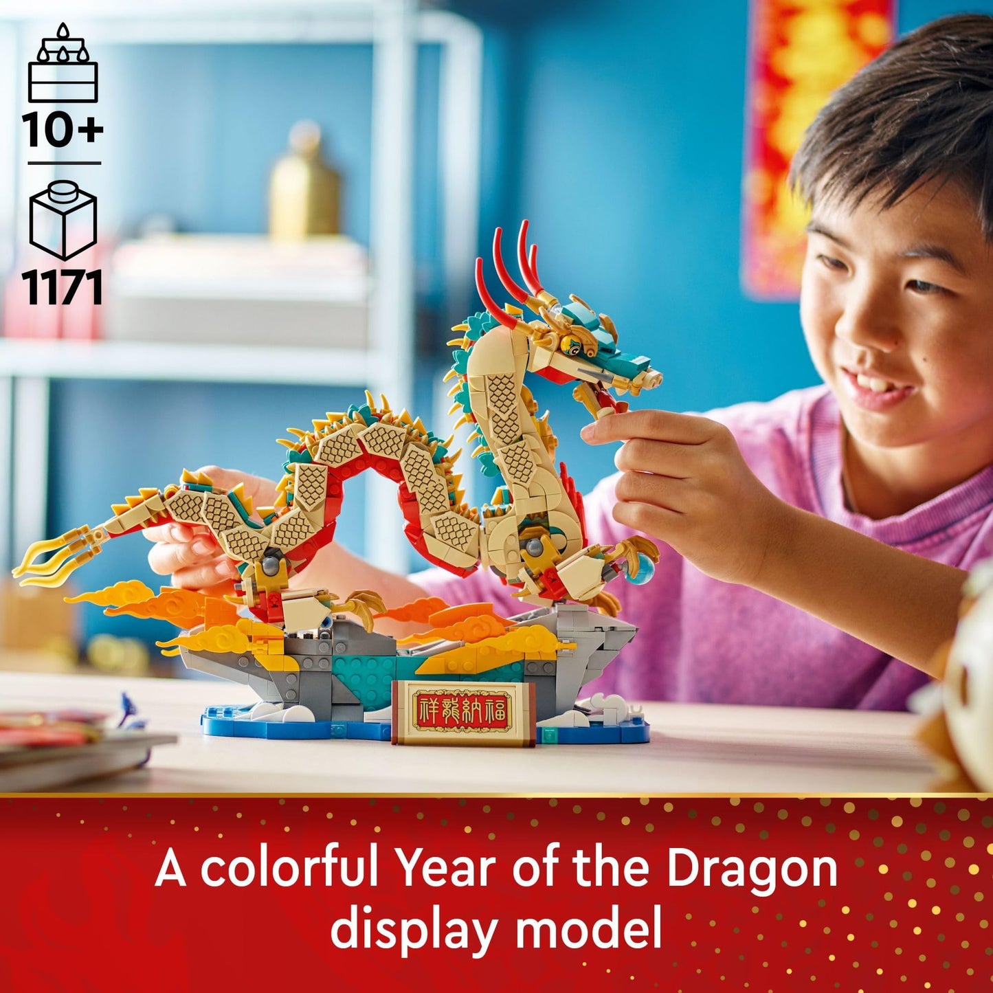 LEGO Spring Festival Auspicious Dragon 80112 – Buildable Dragon Toy for Ages 10+