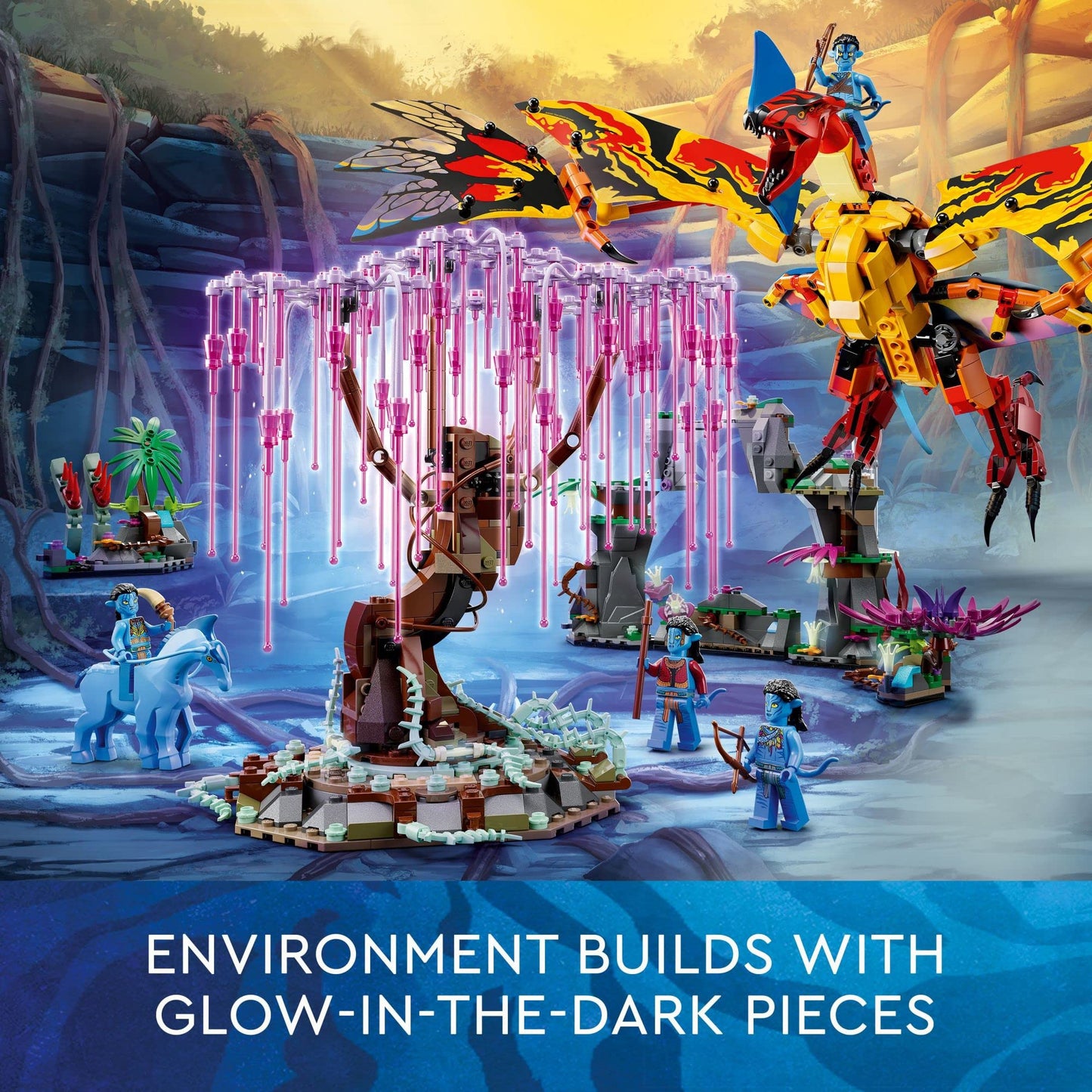 LEGO Avatar Toruk Makto & Tree of Souls 75574 – Movie-Inspired LEGO Set with Na'vi Minifigures