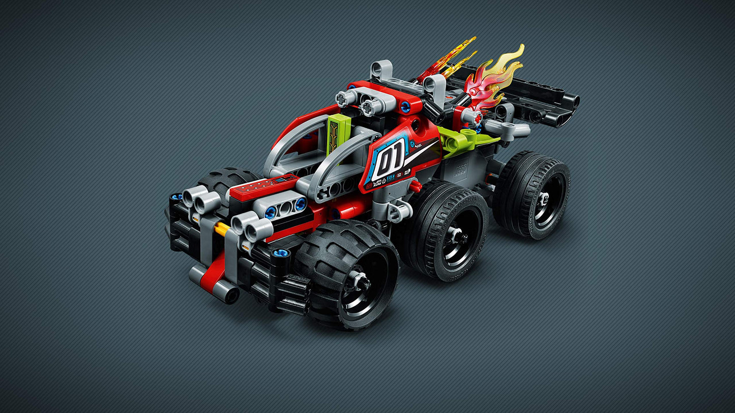 LEGO Technic BASH! 42073 Building Kit (139 Pieces) | Pull-Back Race Car with Engine Pop-Out