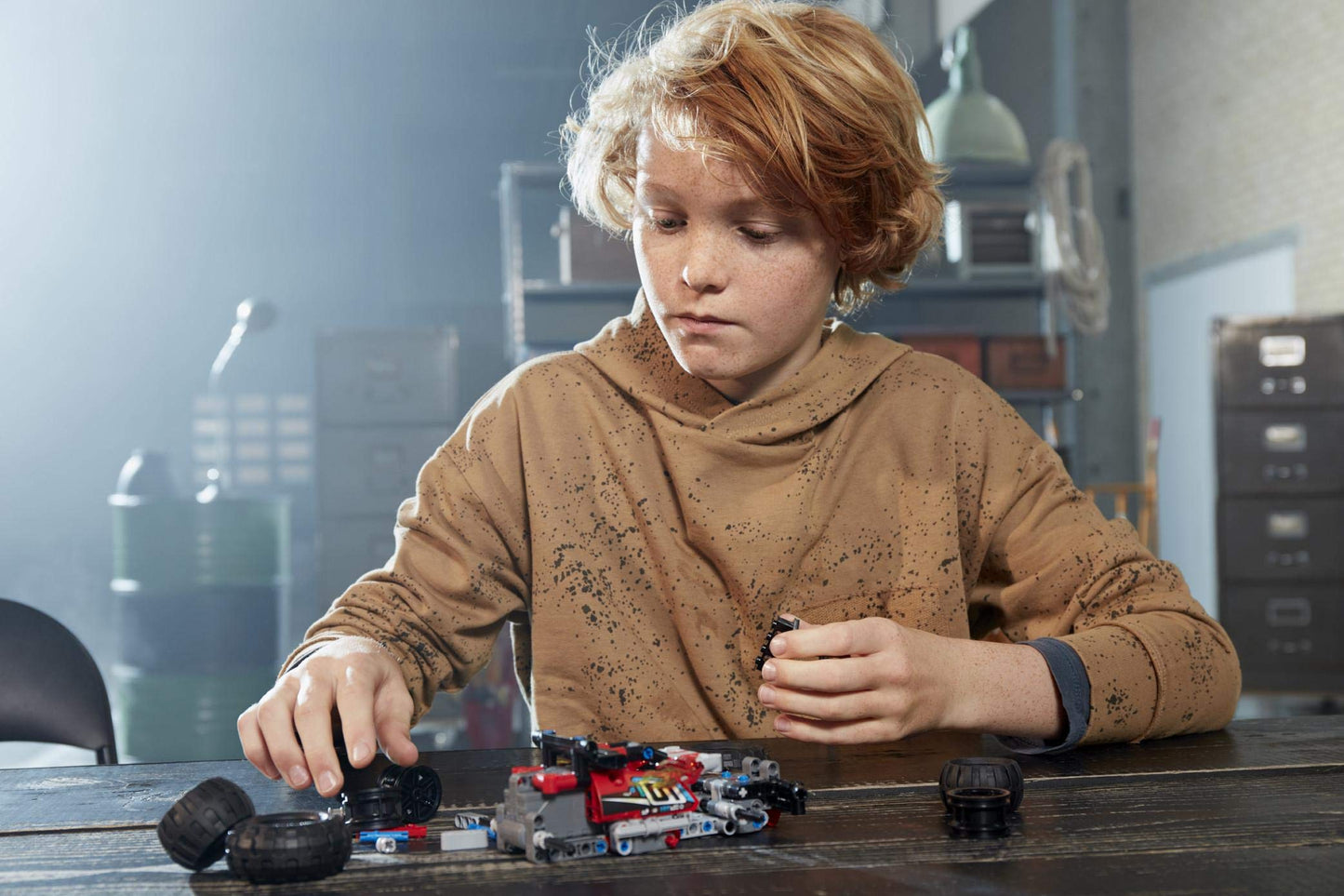 LEGO Technic BASH! 42073 Building Kit (139 Pieces) | Pull-Back Race Car with Engine Pop-Out