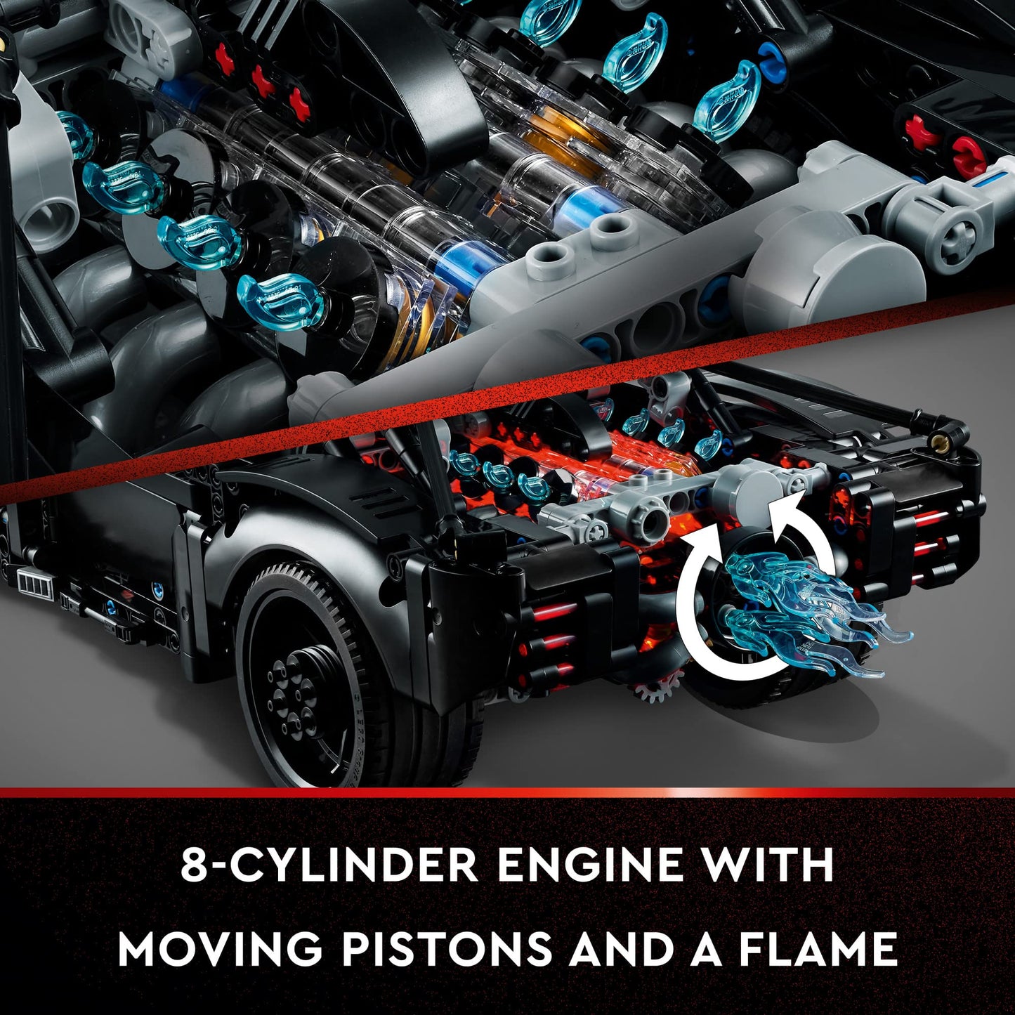 LEGO Technic The Batman Batmobile 42127 – 1,360-Piece Lighted Build